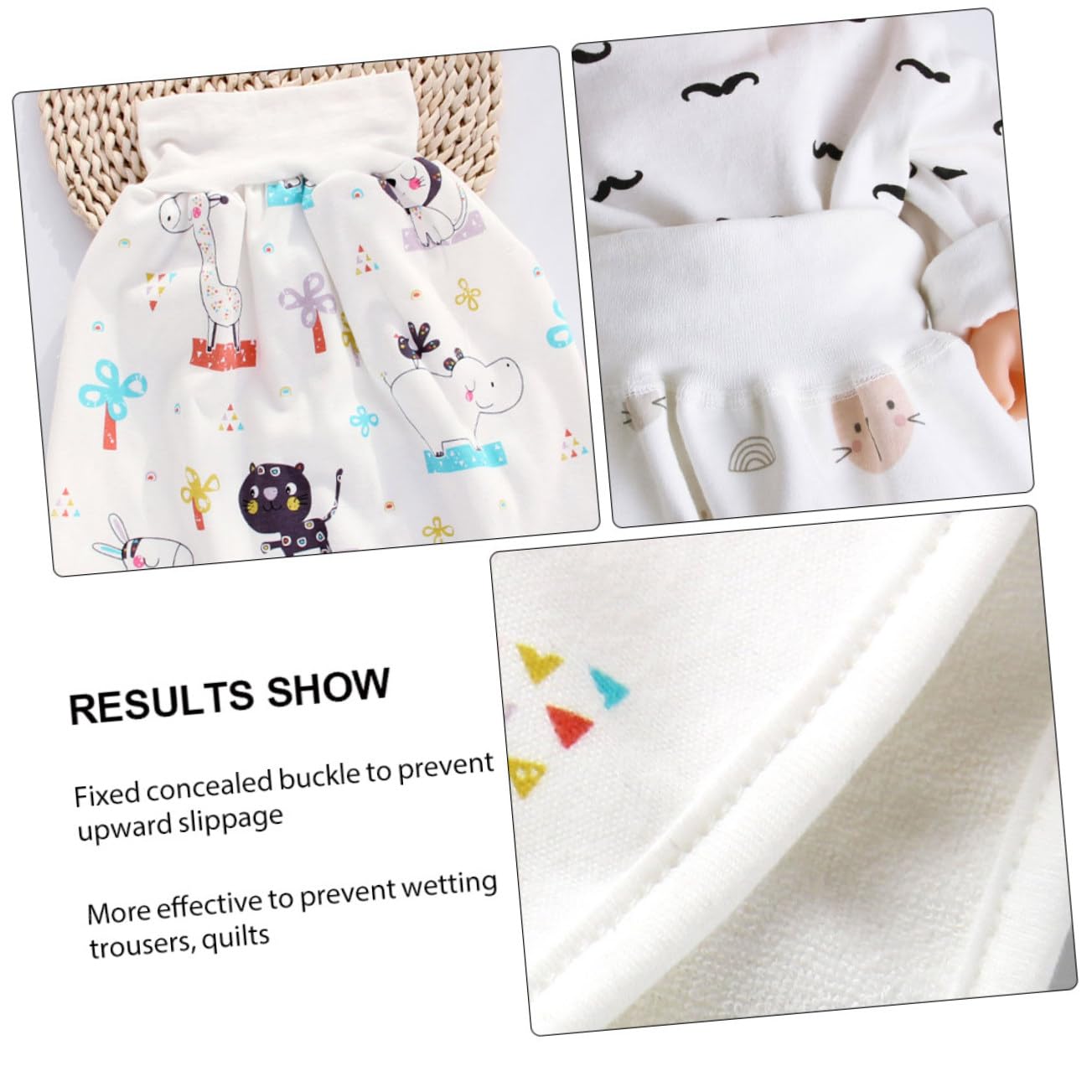 Hohopeti 2 Pack Washable Waterproof Cotton Baby Nappy Skirts - Soft & Breathable Diaper Cover for Infants & Toddlers - Perfect for Playtime, Daycare, and Outdoor Adventures