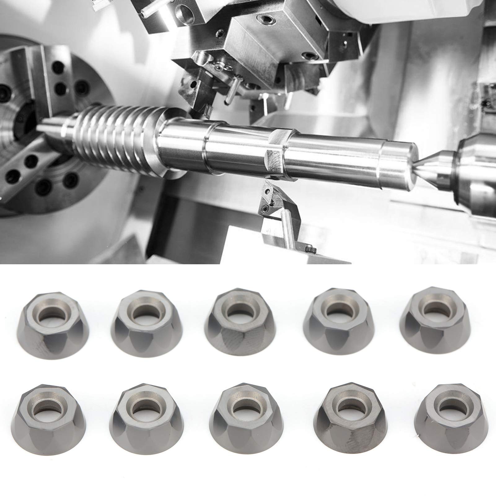 High-Speed RPMT1204M0E-JS LF6018 Solid Carbide Indexable Cutting Blade - Extra Durable Carbide Tool for Metalworking & Woodworking - Perfect for CNC Machines, Lathes & Milling Operations