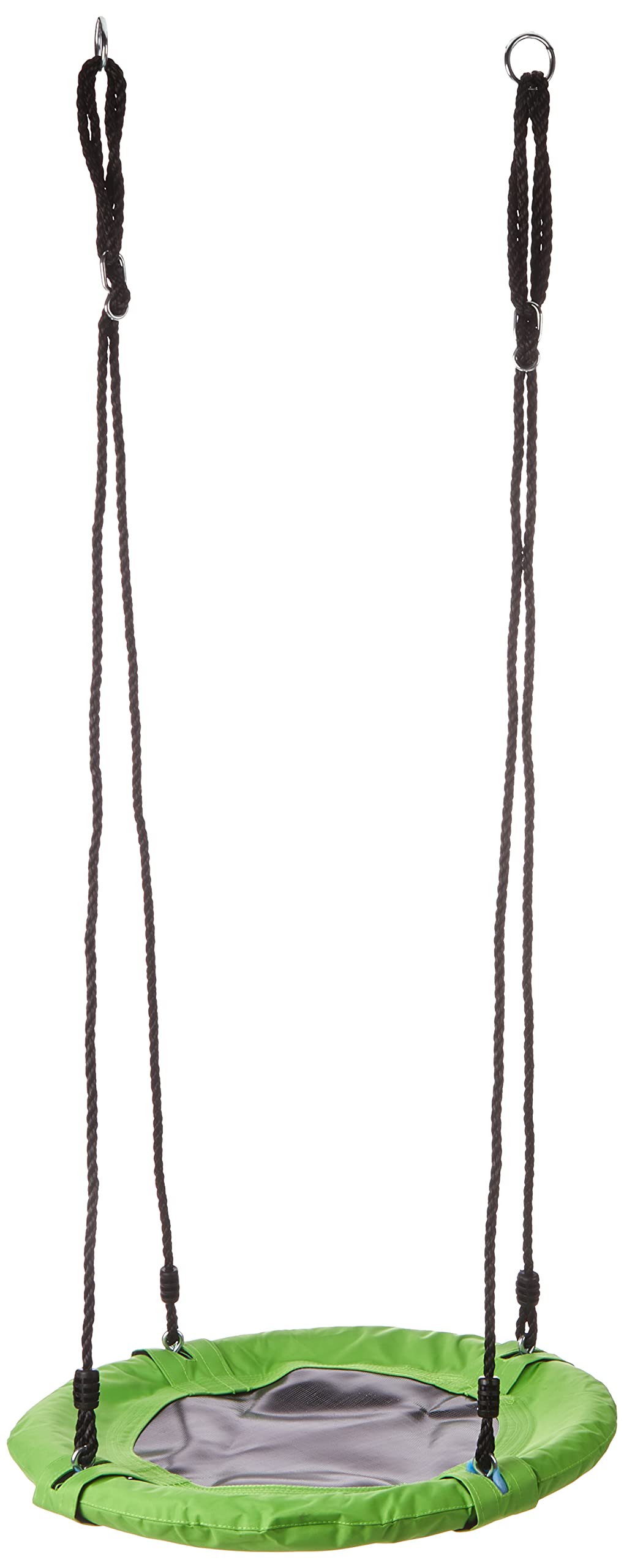Small Foot 10474 Balançoire en Filet Pelouse - Balançoire Extérieure Robuste et Résistante aux Intempéries avec Système de Fixation Sécurisé, Idéale pour Jardin, Parc ou Terrasse, à partir de 3 Ans, Vert et Gris