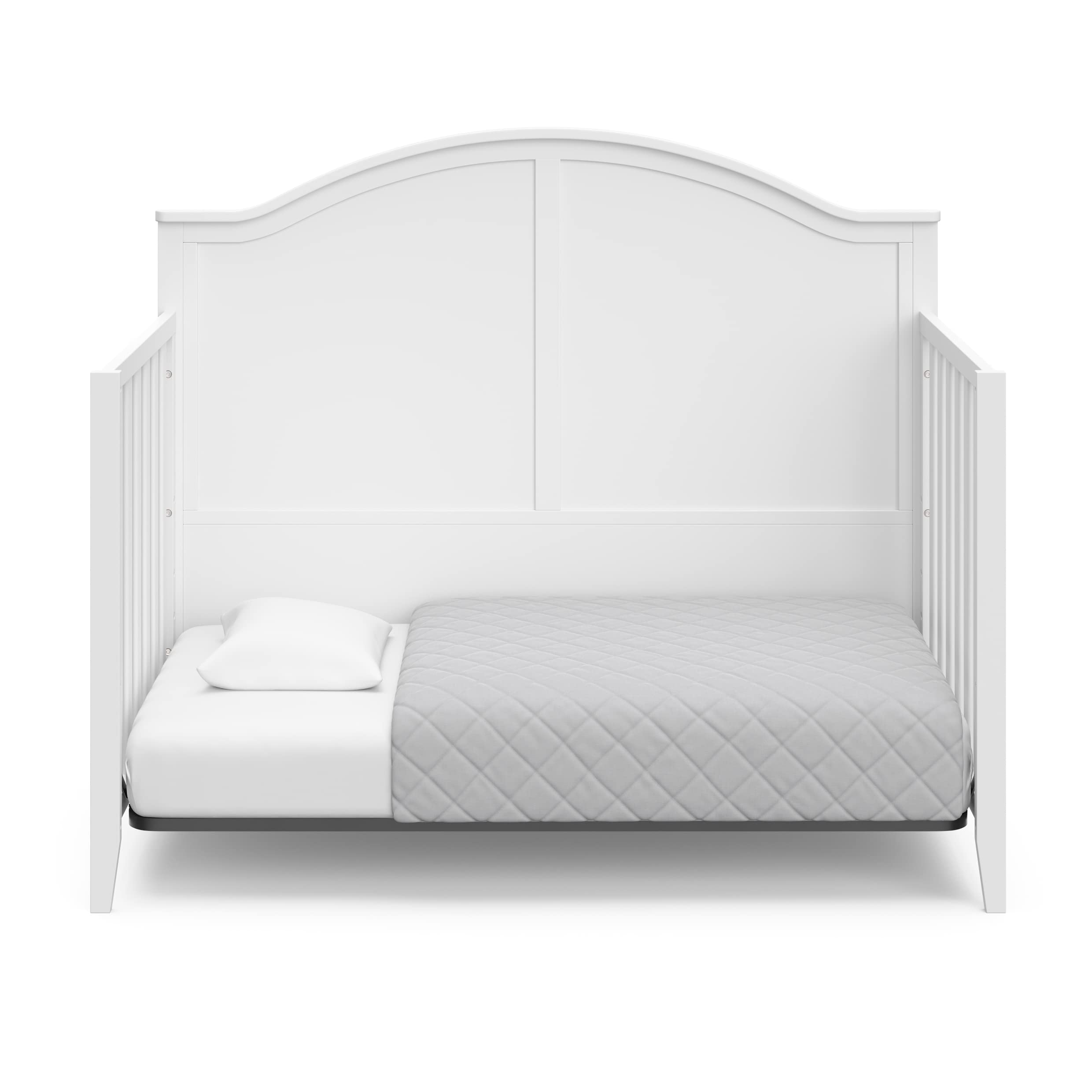 Graco Wilfred Convertible Baby Crib & Mattress Set - GREENGUARD Gold Certified White Nursery Crib with Included Mattress | Safe & Durable for Newborns & Toddlers | Perfect for Nursery, Daycare & Guest Rooms
