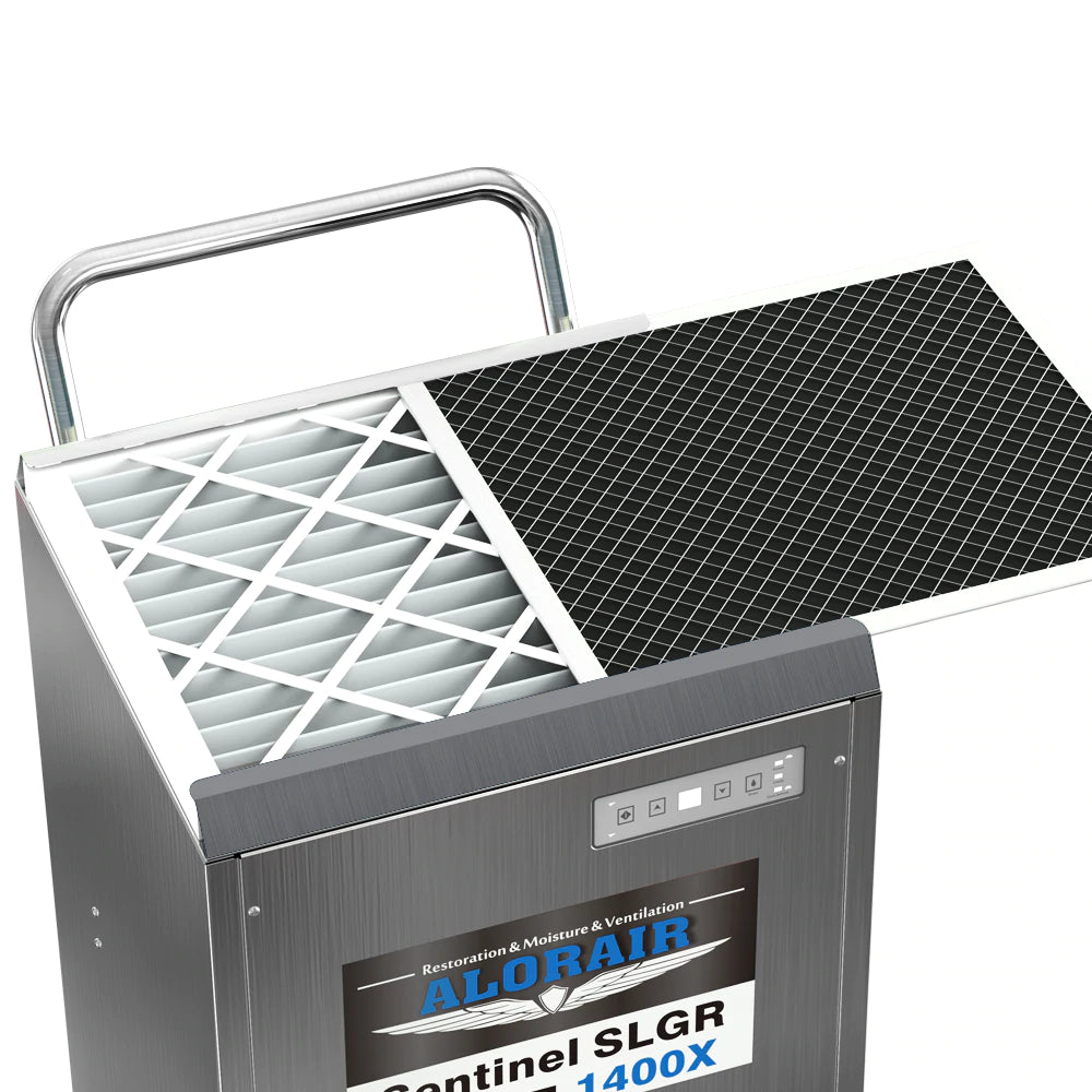 AlorAir Storm SLGR 1400X Commercial Grade Stainless Steel Dehumidifier with Built-in Pump - Perfect for Basements, Warehouses & High Humidity Areas