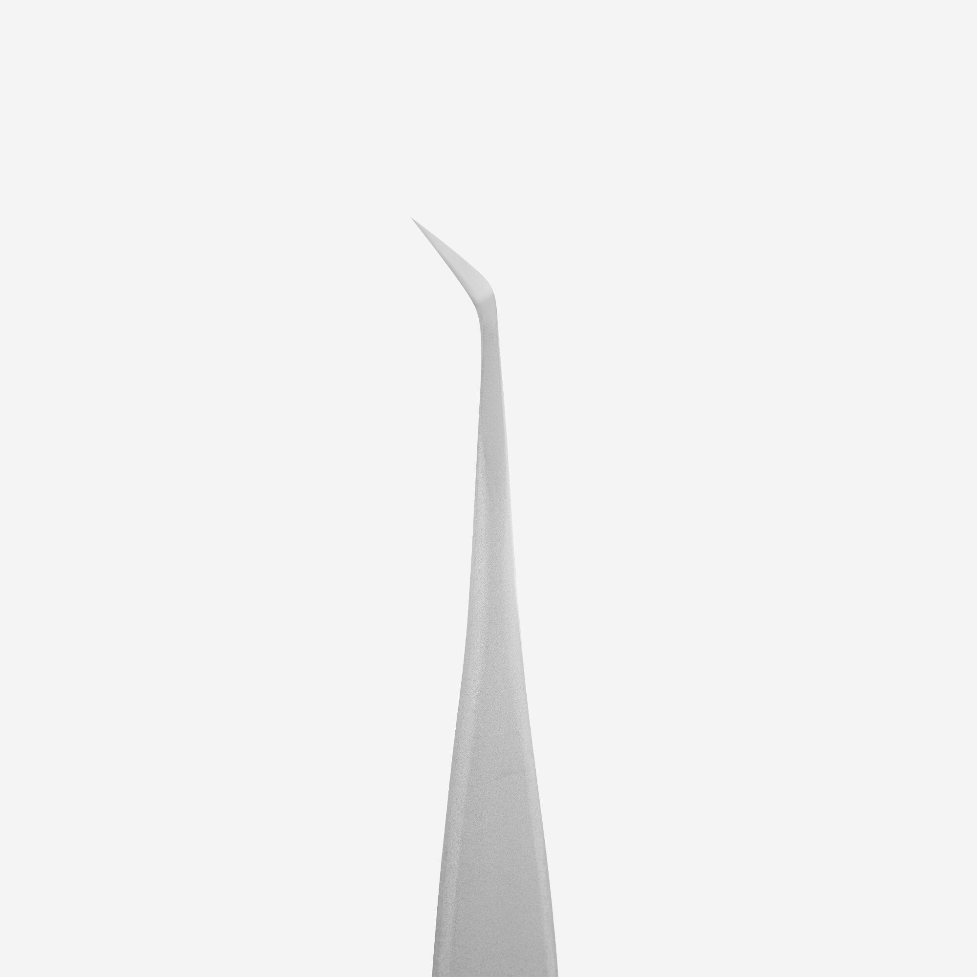 Staleks Professional Eyelash Tweezers EXPERT 40 TYPE 1 - L-Shaped 50mm Precision Eyelash Extension Tools for Salon & Home Use