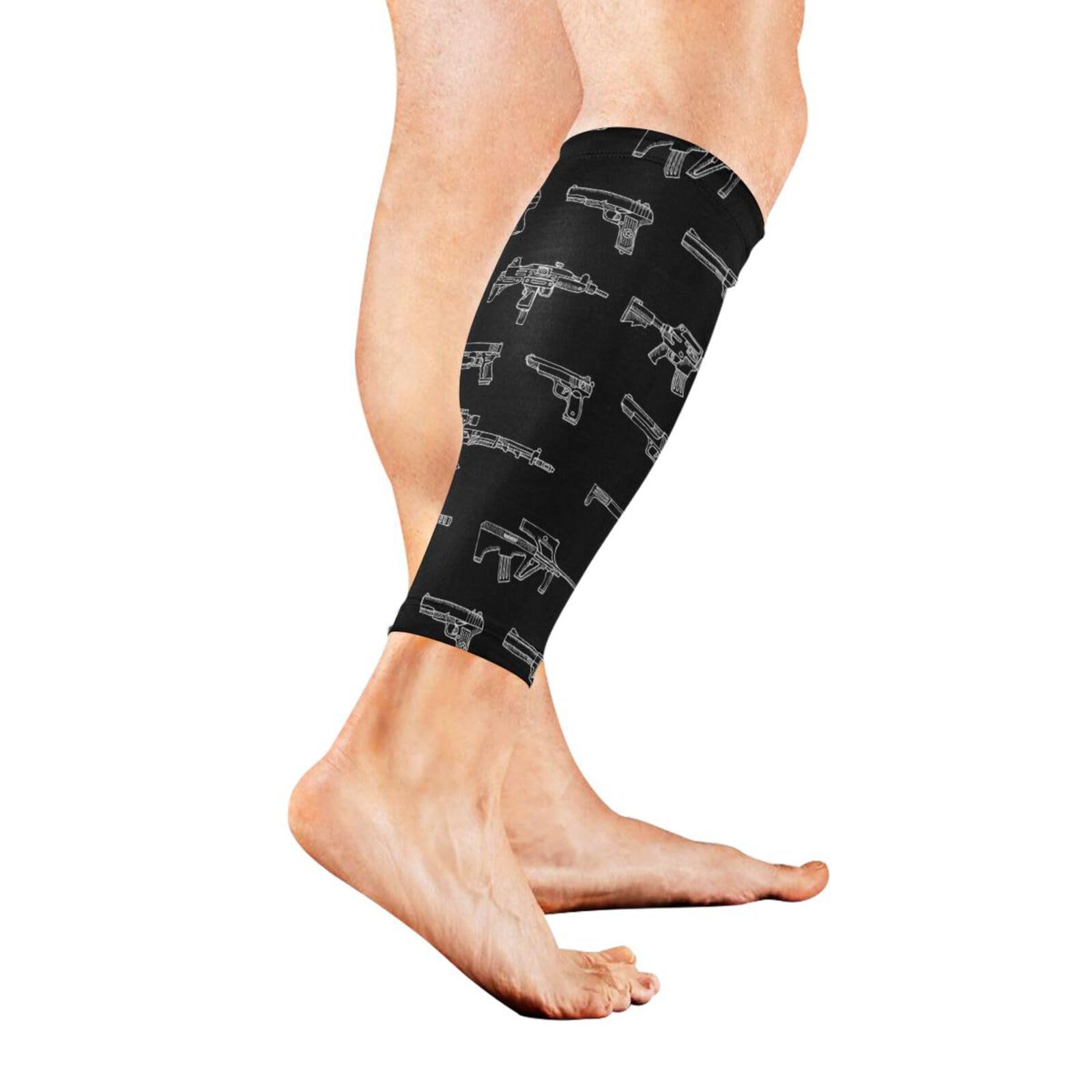 Best Compression Calf Sleeves for Men & Women - Breathable Footless Compression Socks for Running, Cycling, Gym & Travel - Improve Performance & Recovery (Black, Medium) - Perfect for Athletes, Runners & Active Lifestyles