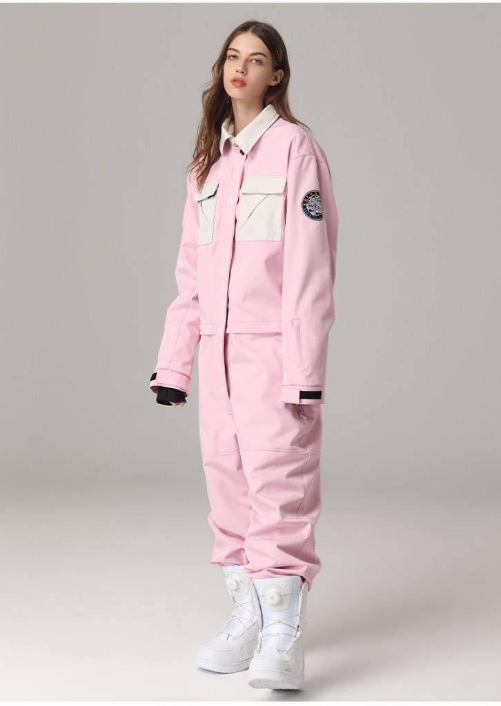 HOTIAN Waterproof Ski Suits for Women & Men - Winter Snow Jumpsuit Coveralls, Warm One-Piece Snowsuits for Skiing, Snowboarding & Outdoor Winter Sports