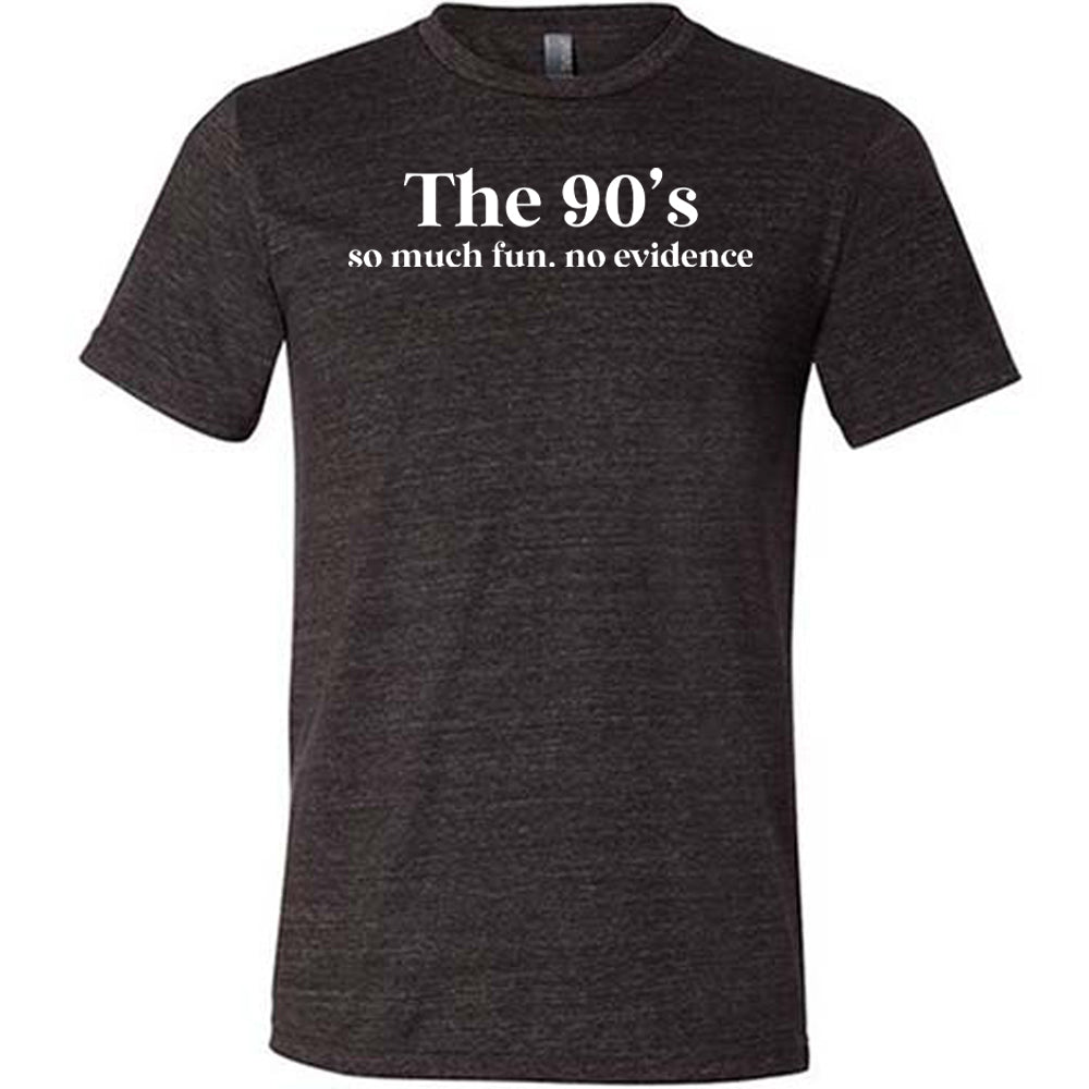 Vintage 90s No Evidence Fun Graphic T-Shirt - Unisex Retro Tee for Men & Women - Perfect for Casual Wear, Parties, and Nostalgic Fashion