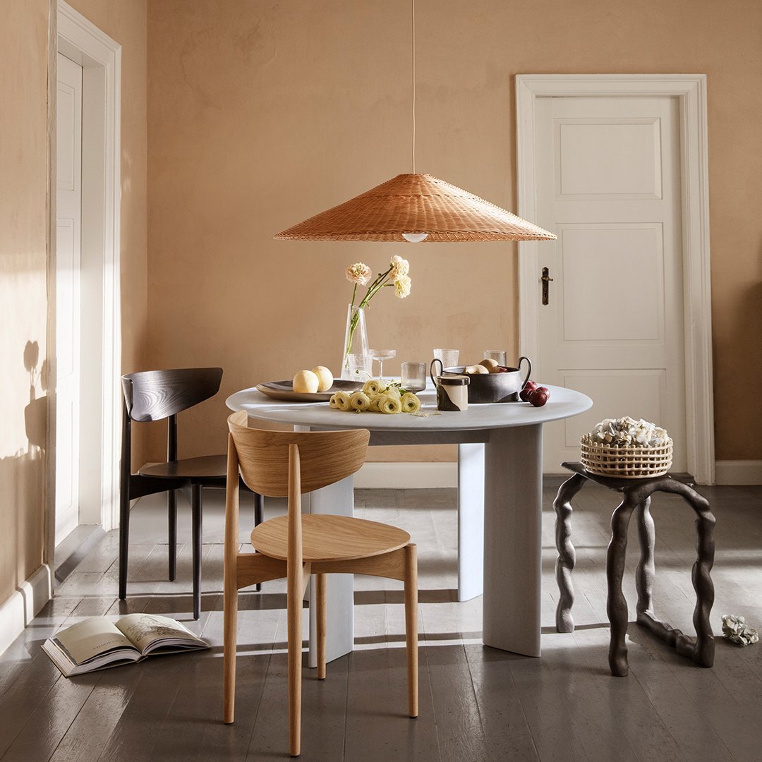Ferm Living Dou Lamp Shade - Modern Scandinavian Design for Bedroom, Living Room & Office Lighting Decor