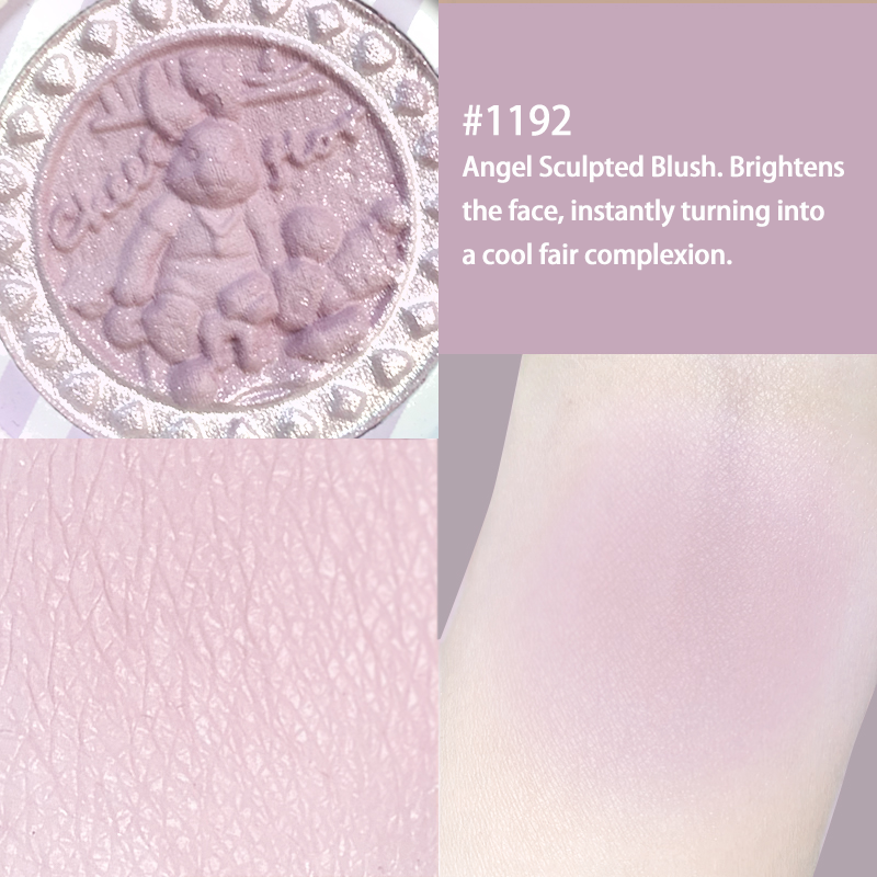CHEERFLOR Angel Embossed Blush - Matte & Shimmer Pressed Powder Makeup for Cheeks | Perfect for Everyday Wear, Date Night & Special Occasions