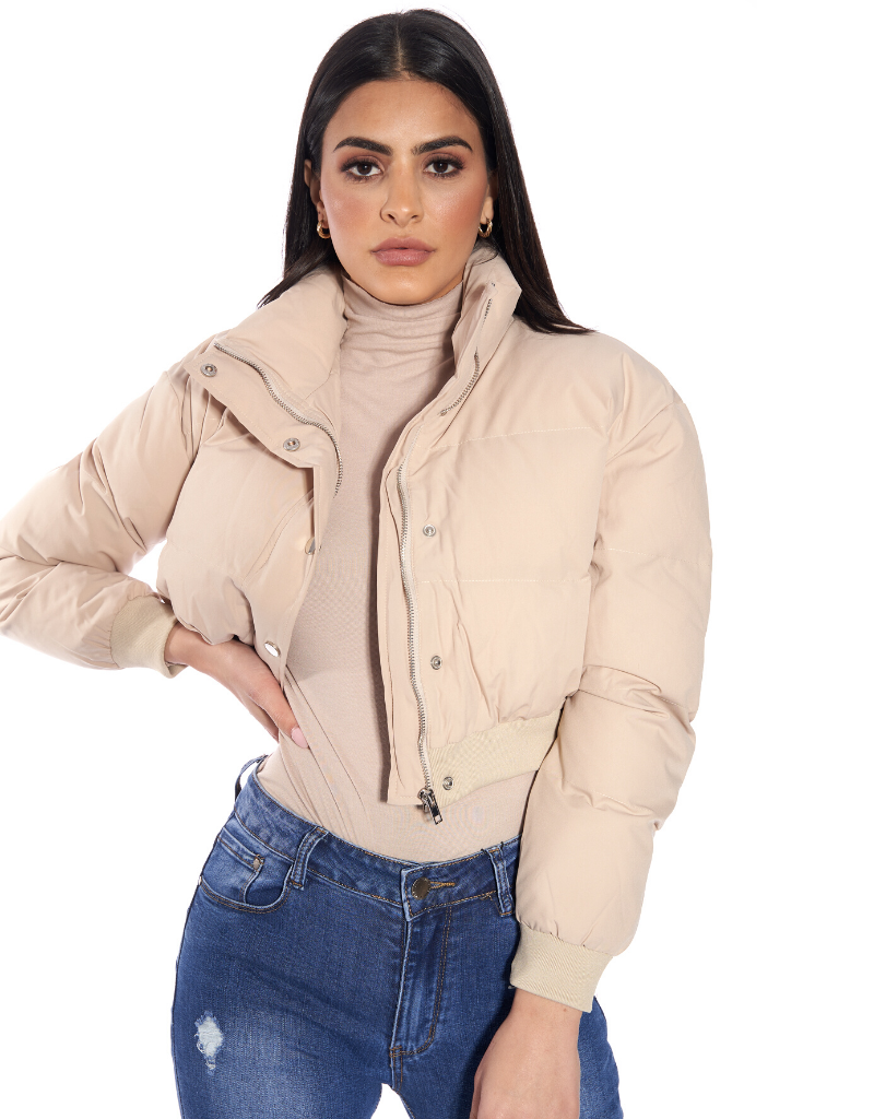 Women's Winter Crop Puffy Jacket - Lightweight Quilted Down Coat for Cold Weather | Perfect for Outdoor Activities, Travel & Streetwear Fashion