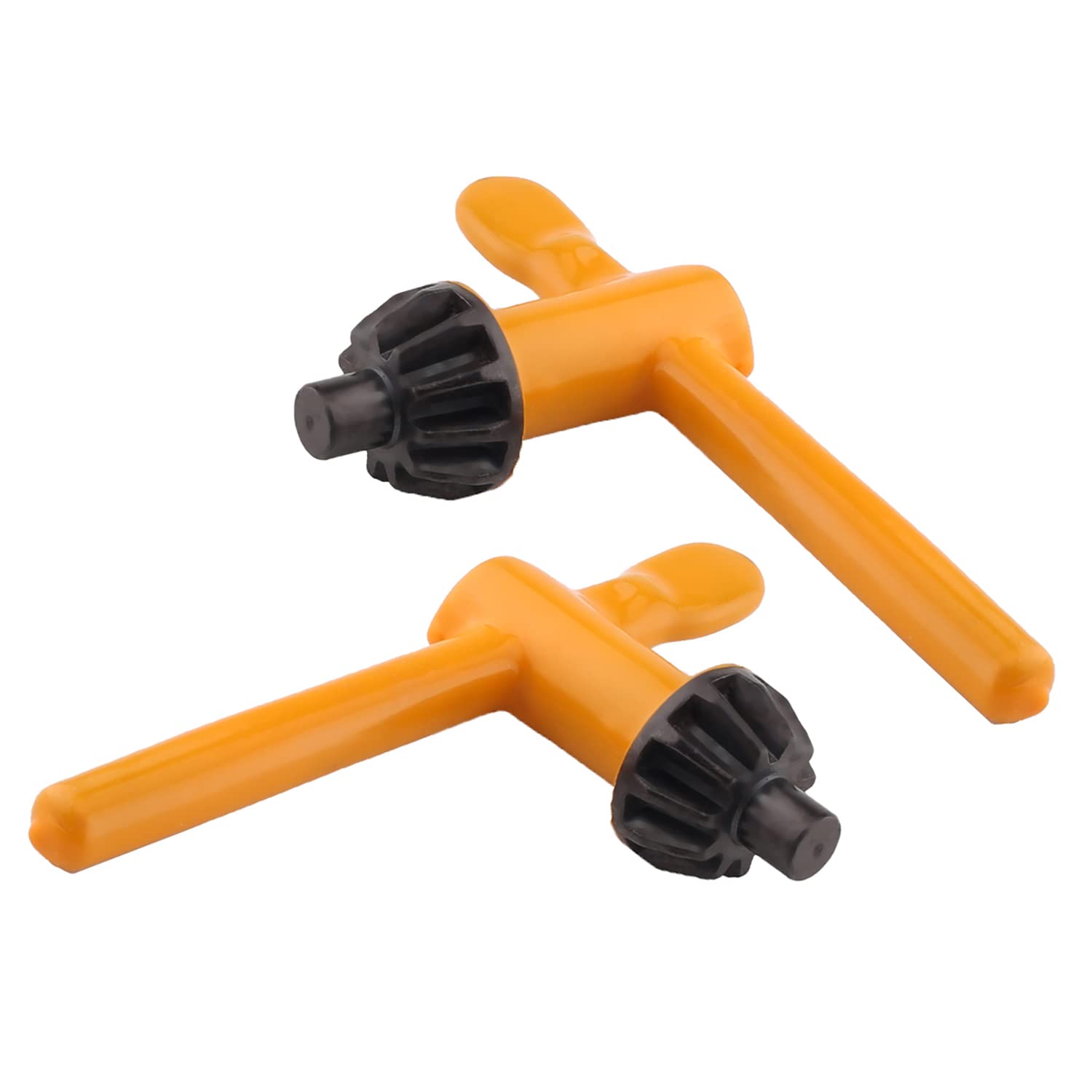 **24.9mm Gear Diameter Replacement Drill Chuck Key - 11 Teeth 8mm Pilot Drill Chuck Wrench for 5-20mm Drill Chuck (Yellow, 2 Pcs) - Perfect for Power Drills, Woodworking & Metalworking**