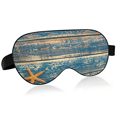 Wooden Sea Starfish Sleep Mask for Women & Men - Comfortable & Adjustable Eye Mask for Sleeping, Travel, and Relaxation - Perfect for Nighttime Use, Naps, and Meditation