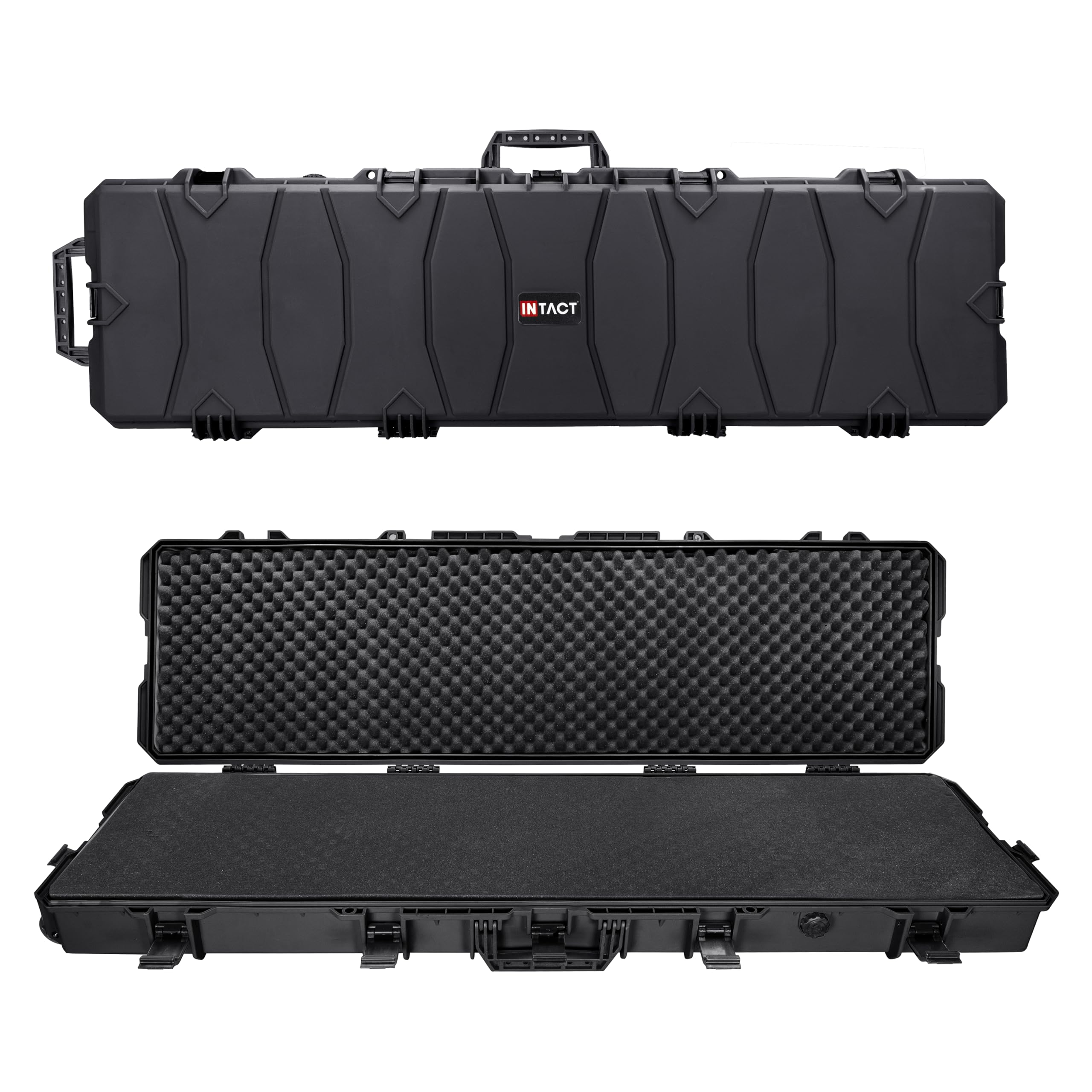 Eylar 54 Inch Rolling Hard Rifle Case - Lightweight Durable Stacker Design with Protective Foam for Gun Storage & Transportation | Perfect for Hunting, Shooting Range & Firearm Protection