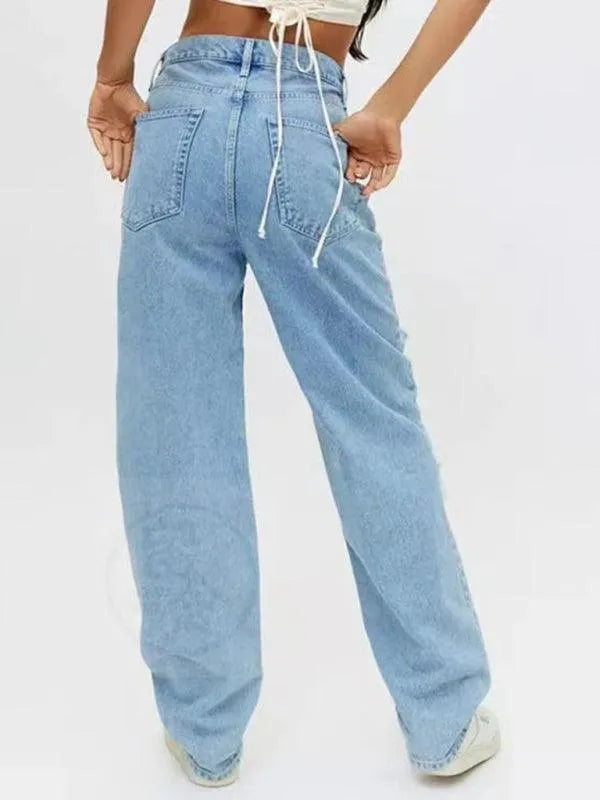 Women's Ripped Baggy Jeans - Distressed Denim Pants for Casual Streetwear & Fashion Outfits | Perfect for Everyday Wear, Parties & Urban Style