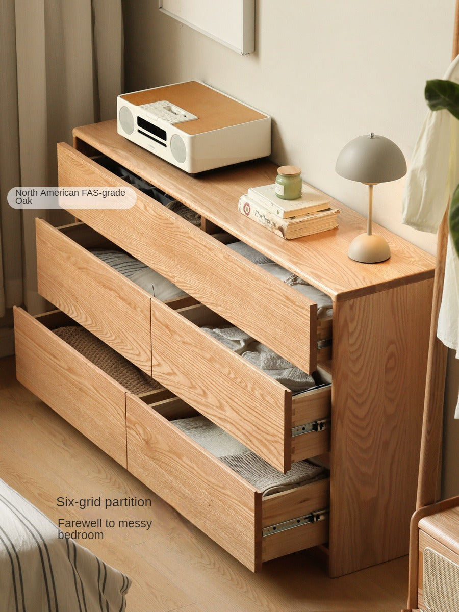 Solid Oak Wood Ultra Narrow Dressing Table - Compact Vanity Desk for Small Spaces, Bedroom, Apartment & Dorm Room
