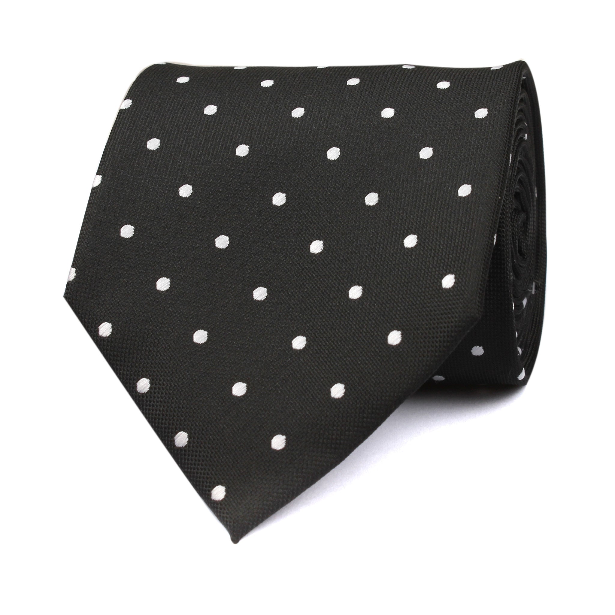 Stylish Black and White Polka Dot Necktie for Men - Perfect for Weddings, Business Meetings & Formal Occasions