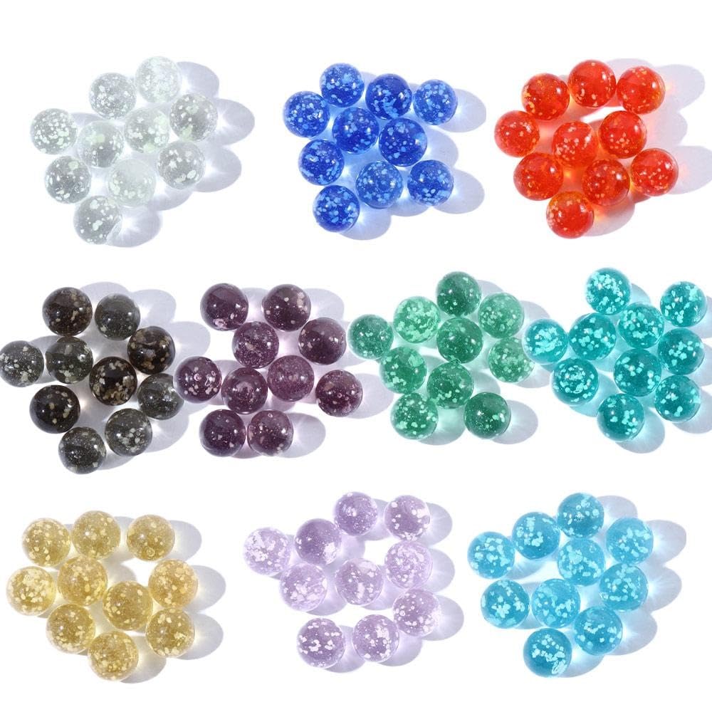 10PCS Glow in The Dark Glass Marbles - Handmade Luminous Glass Balls for Vase Fillers, Marble Games & DIY Crafts (Apple Green) - Perfect for Home Decor, Kids Play & Night Light Effects