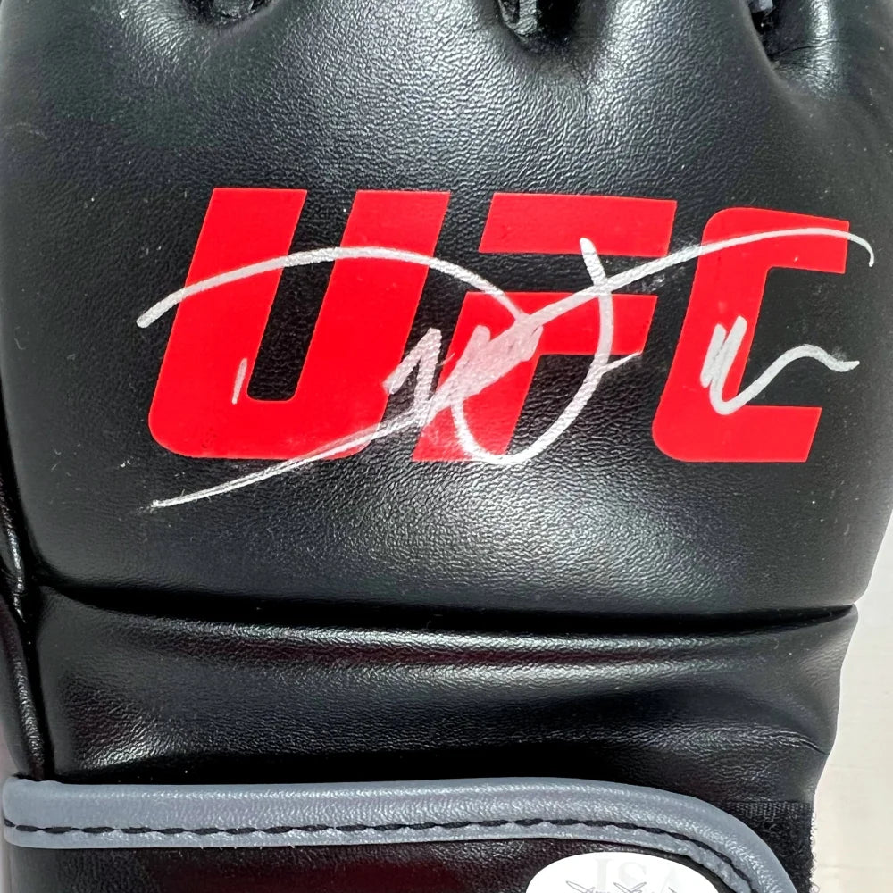 Deiveson Figueiredo Autographed UFC Gloves with COA & JSA Authentication - Collectible MMA Memorabilia for Fight Fans & Sports Collectors - Perfect for Display in Man Cave, Sports Bar or UFC Fan Room