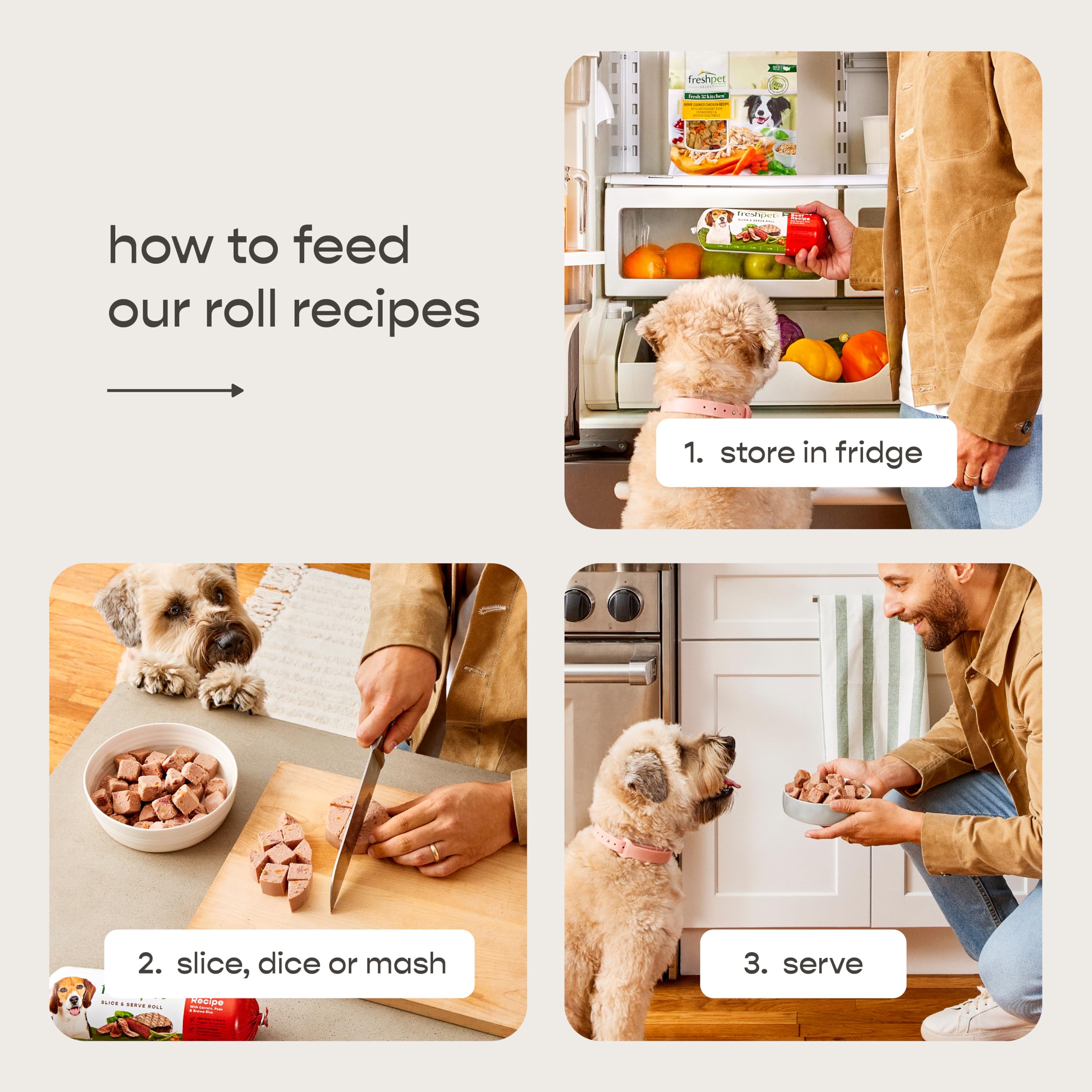 Freshpet Healthy & Natural Small Dog Food - Fresh Chicken & Turkey Roll (1 lb) | Grain-Free, Vet Recommended for Puppies & Adult Dogs | Perfect for Home Feeding & Travel Snacks