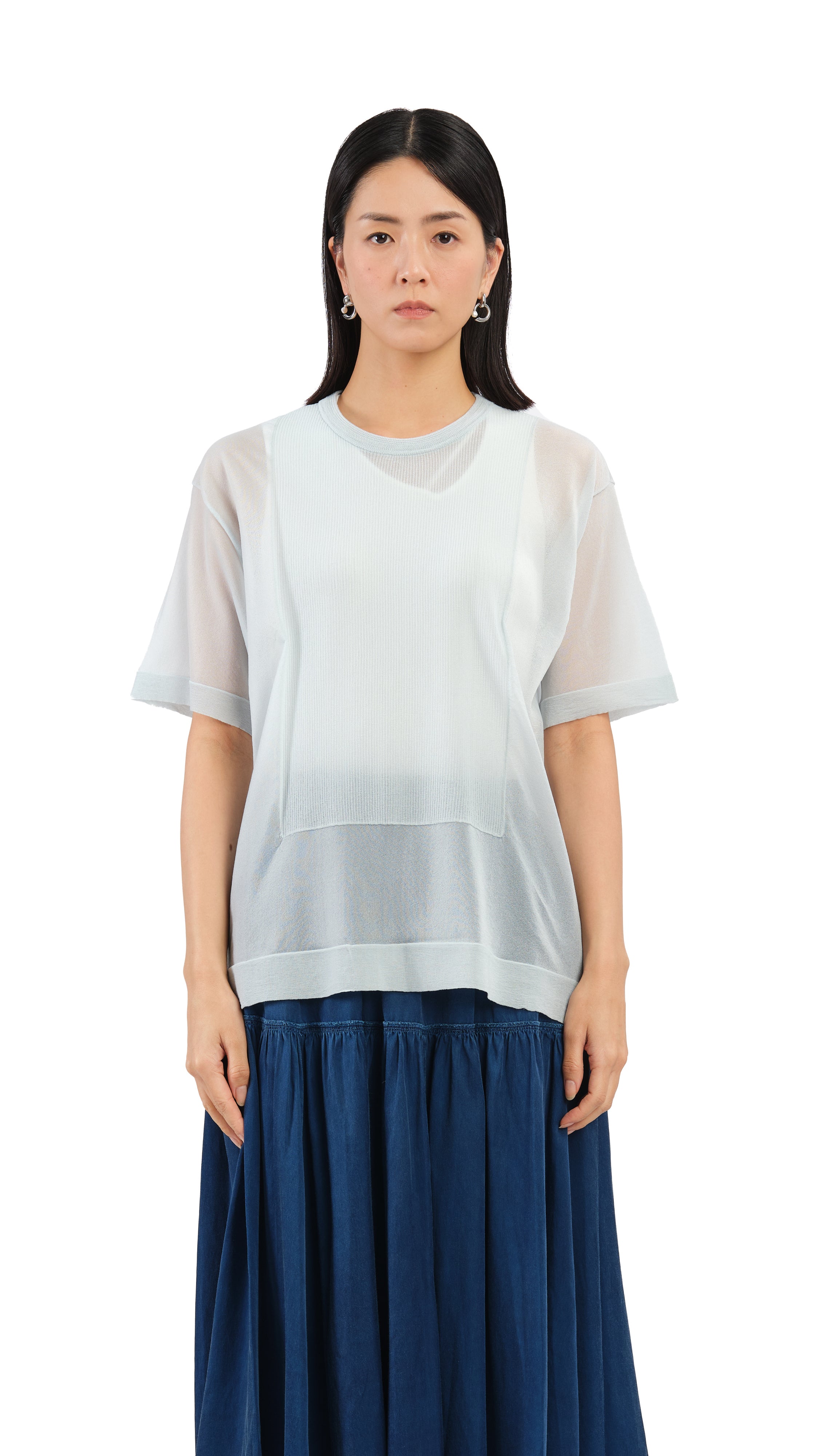 Breathable Sheer Knit Tee for Women - Soft Lightweight Summer T-Shirt - Perfect for Casual Outfits, Layering & Beach Wear