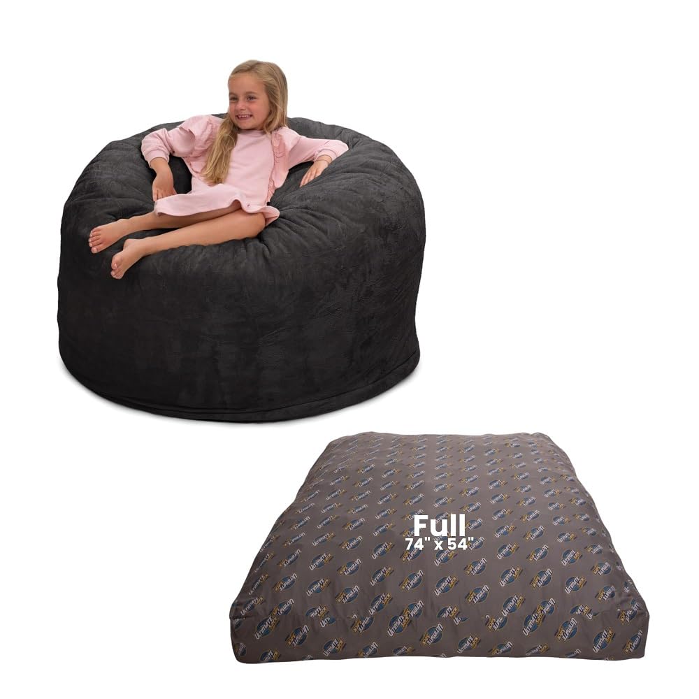 ULTIMATE SACK Convertible Bean Bag Chair to Cozy Sleeper - Versatile Sofa Bed & Futon Alternative - Comfortable & Stylish for Living Room, Bedroom, Dorm or Guest Room - Perfect for Lounging, Napping & Small Space Living