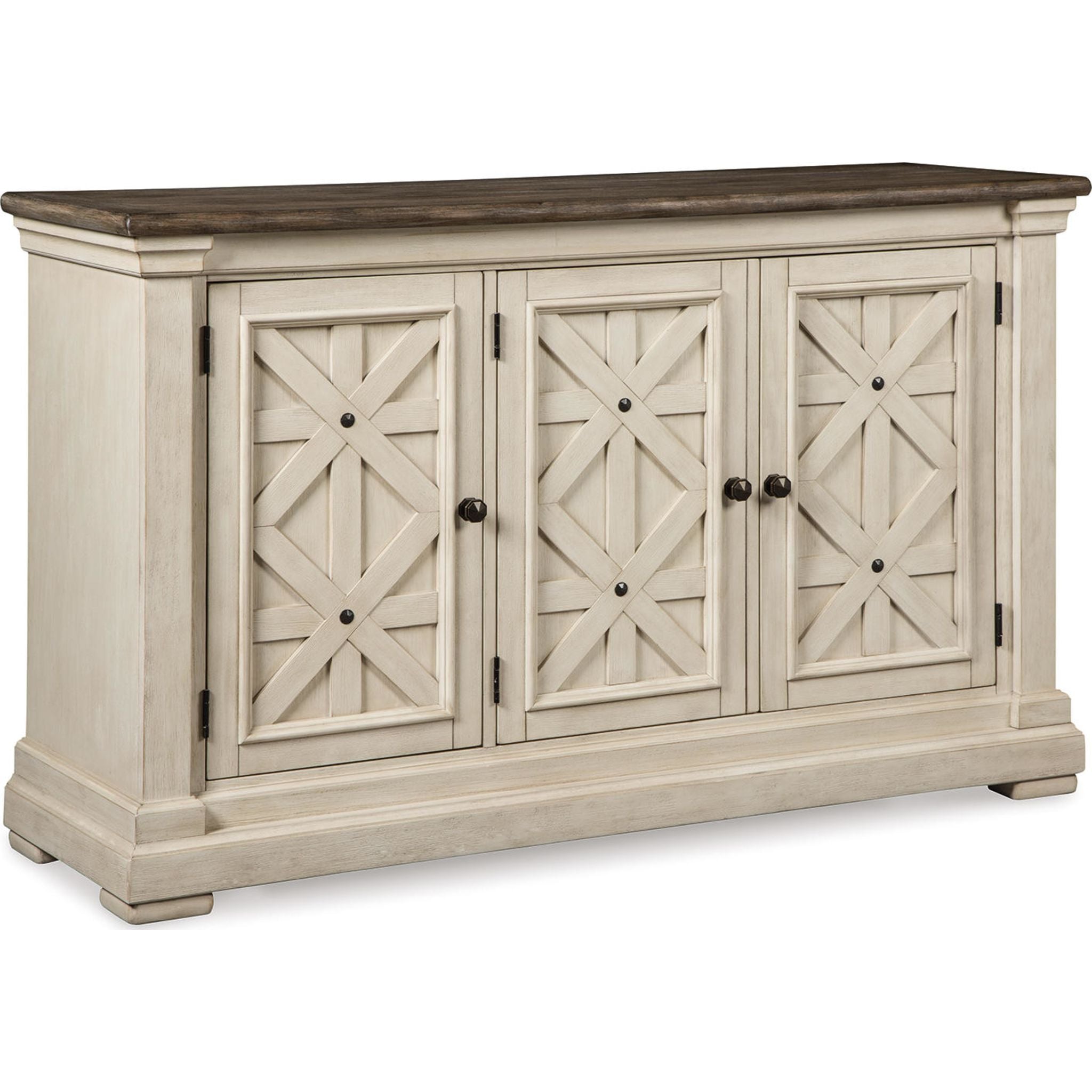 Bolanburg Dining Server - Two Tone Wooden Sideboard Buffet Cabinet (D647-60) for Dining Room Storage & Entertaining