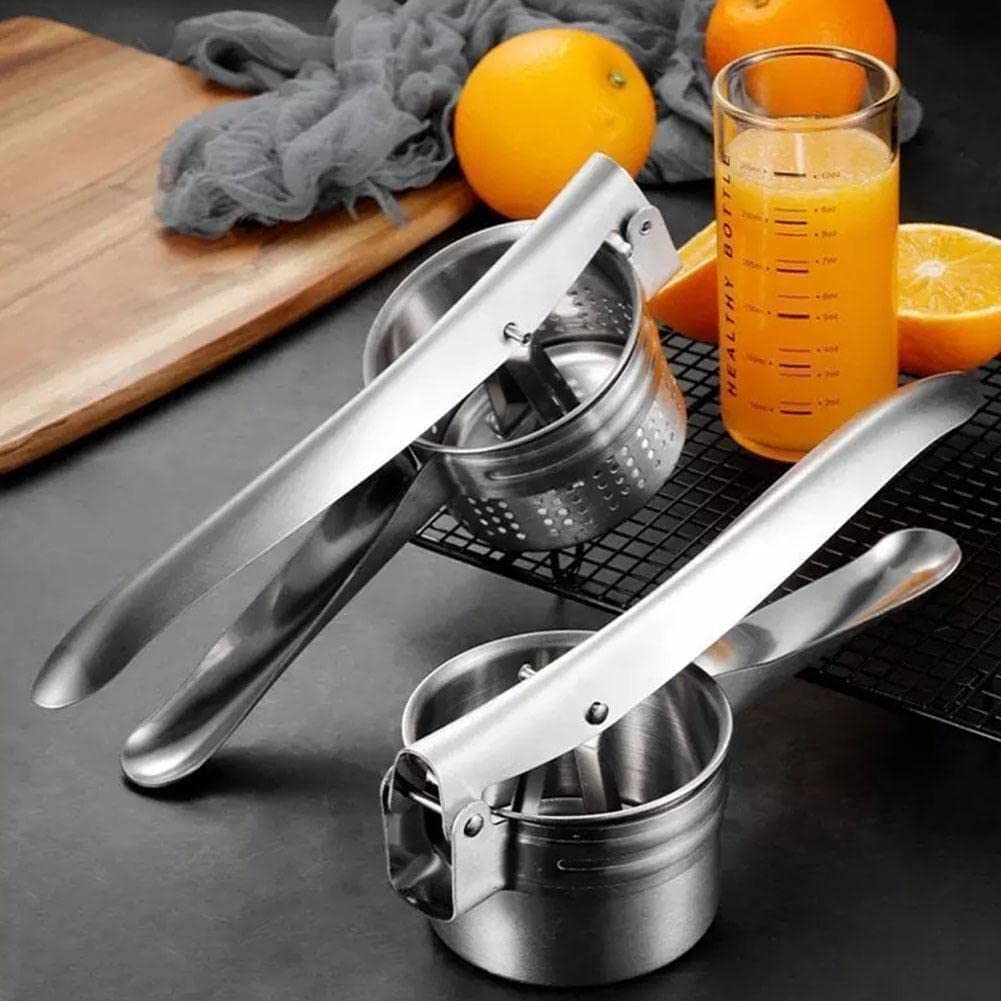 Stainless Steel Potato Ricer with 3 Interchangeable Discs - Perfect for Making Smooth Mashed Potatoes, Baby Food & Purees - Ideal for Home Cooking, Restaurants & Meal Prep