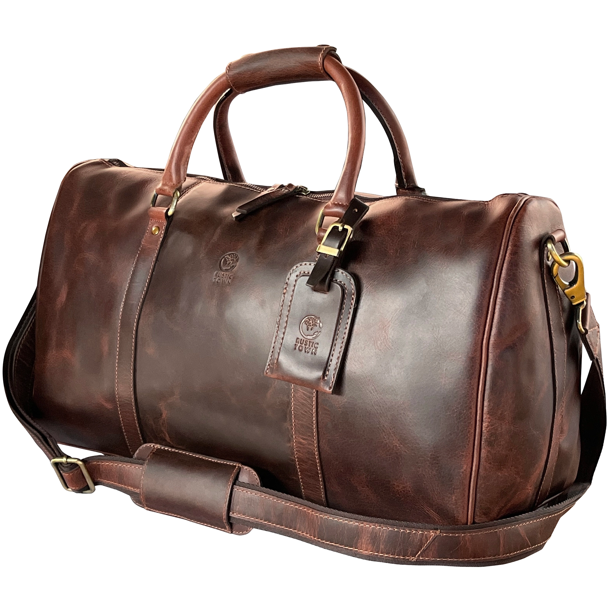 Nando Adventure Duffle Bag - Waterproof Travel Duffel with Shoulder Strap (Walnut Brown) - Perfect for Gym, Camping & Weekend Getaways