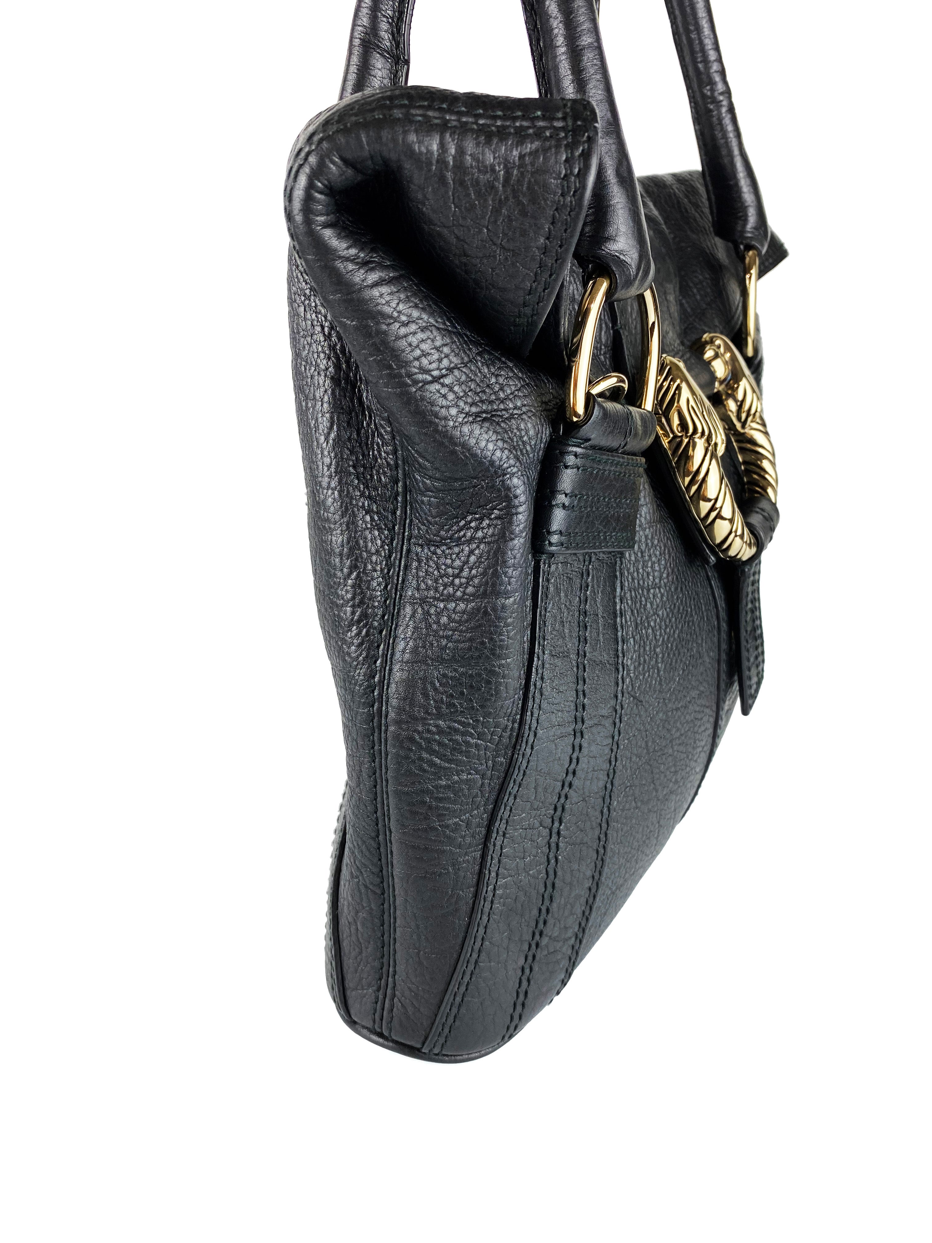 Bvlgari Black Leoni Lion Bag - Luxury Leather Handbag for Women | Perfect for Evening Parties, Date Nights & Special Occasions