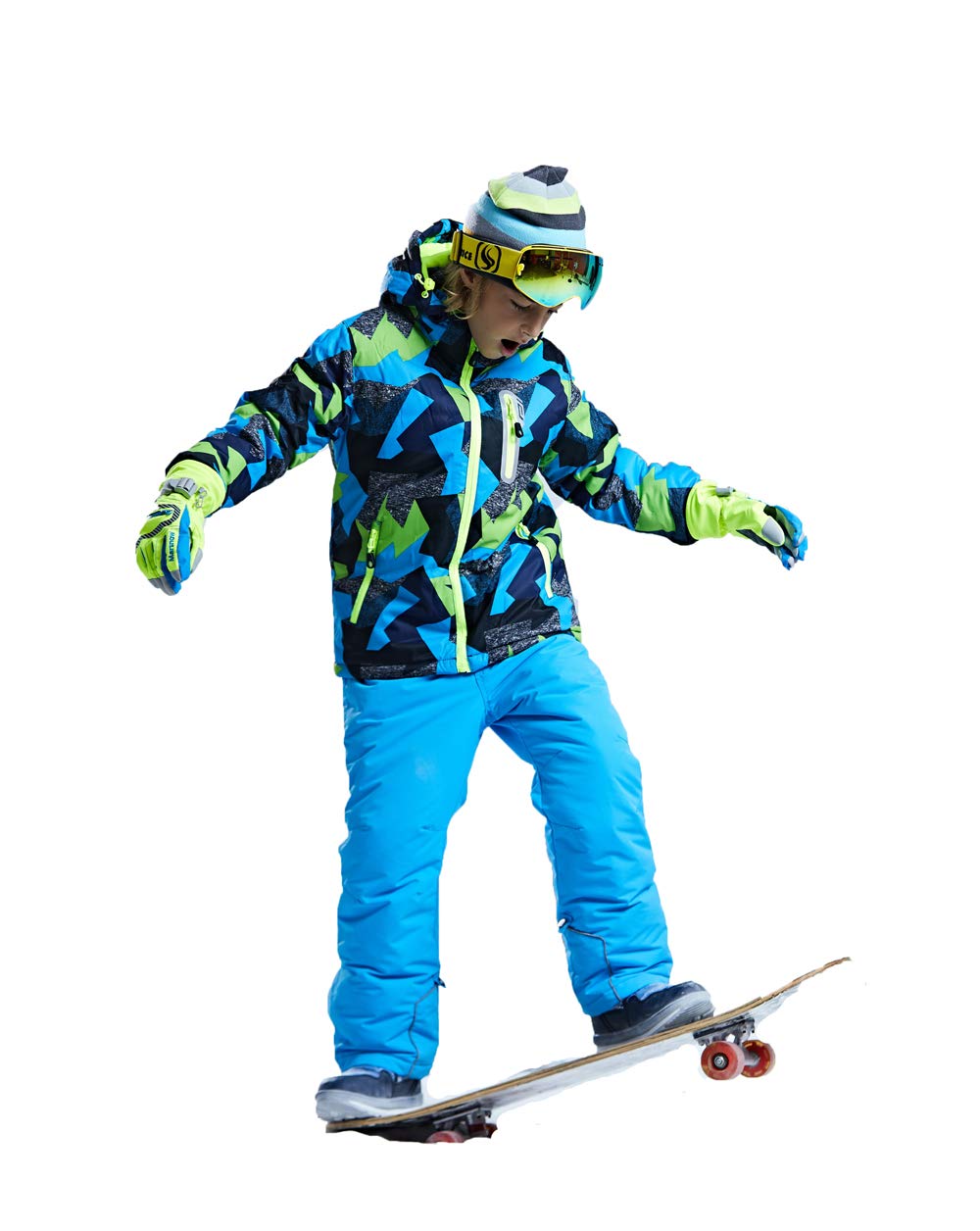 **Boys' Insulated Ski Jacket & Pants Set - Windproof, Waterproof Snowsuit for Winter Sports & Outdoor Play**    *(Use Case: Perfect for skiing, snowboarding, sledding, and cold-weather adventures!)*