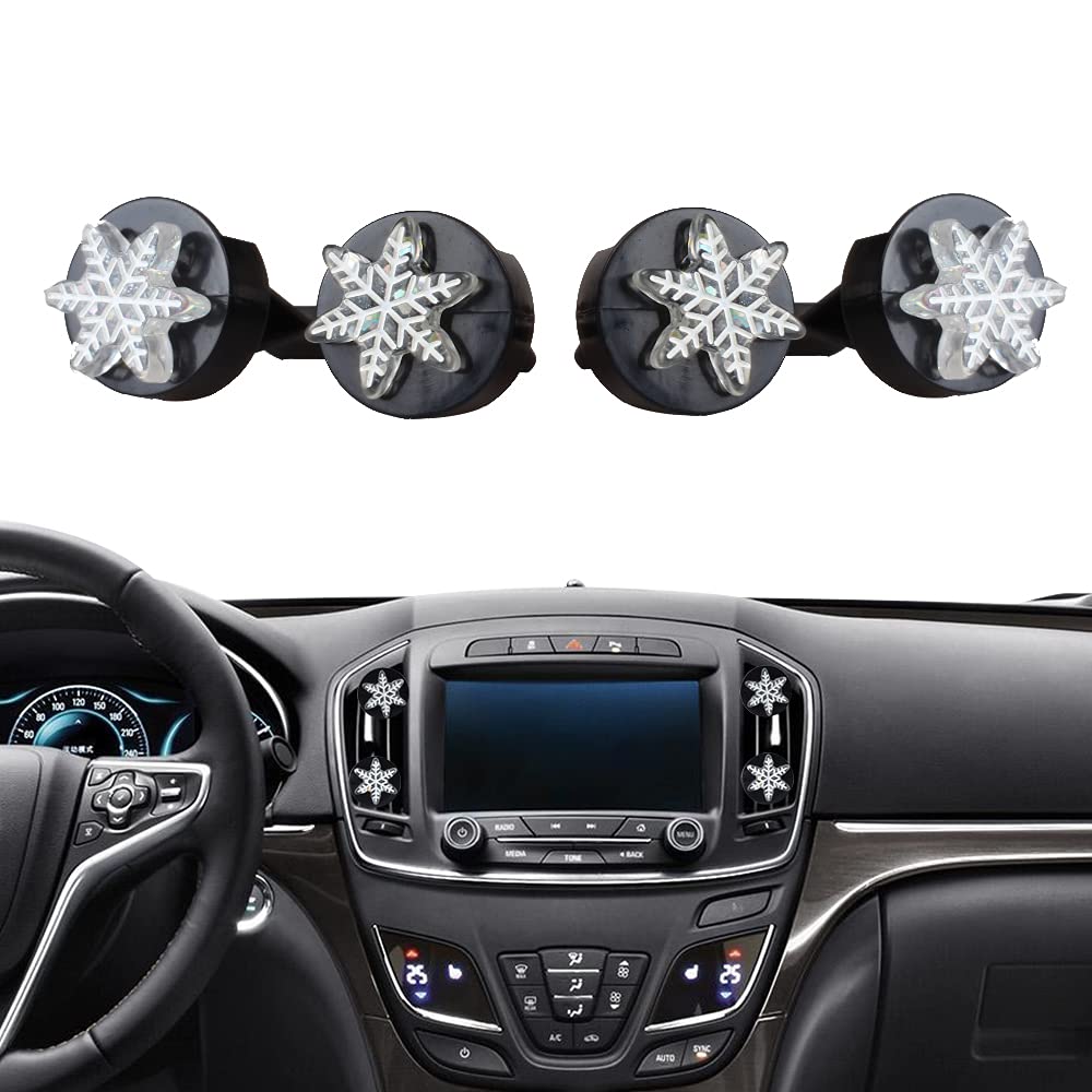 MII-Factory Christmas Car Decorations - Cute Gingerbread & Snowflake Air Vent Charms for Car Interior - Perfect for Holiday Road Trips & Festive Car Decor