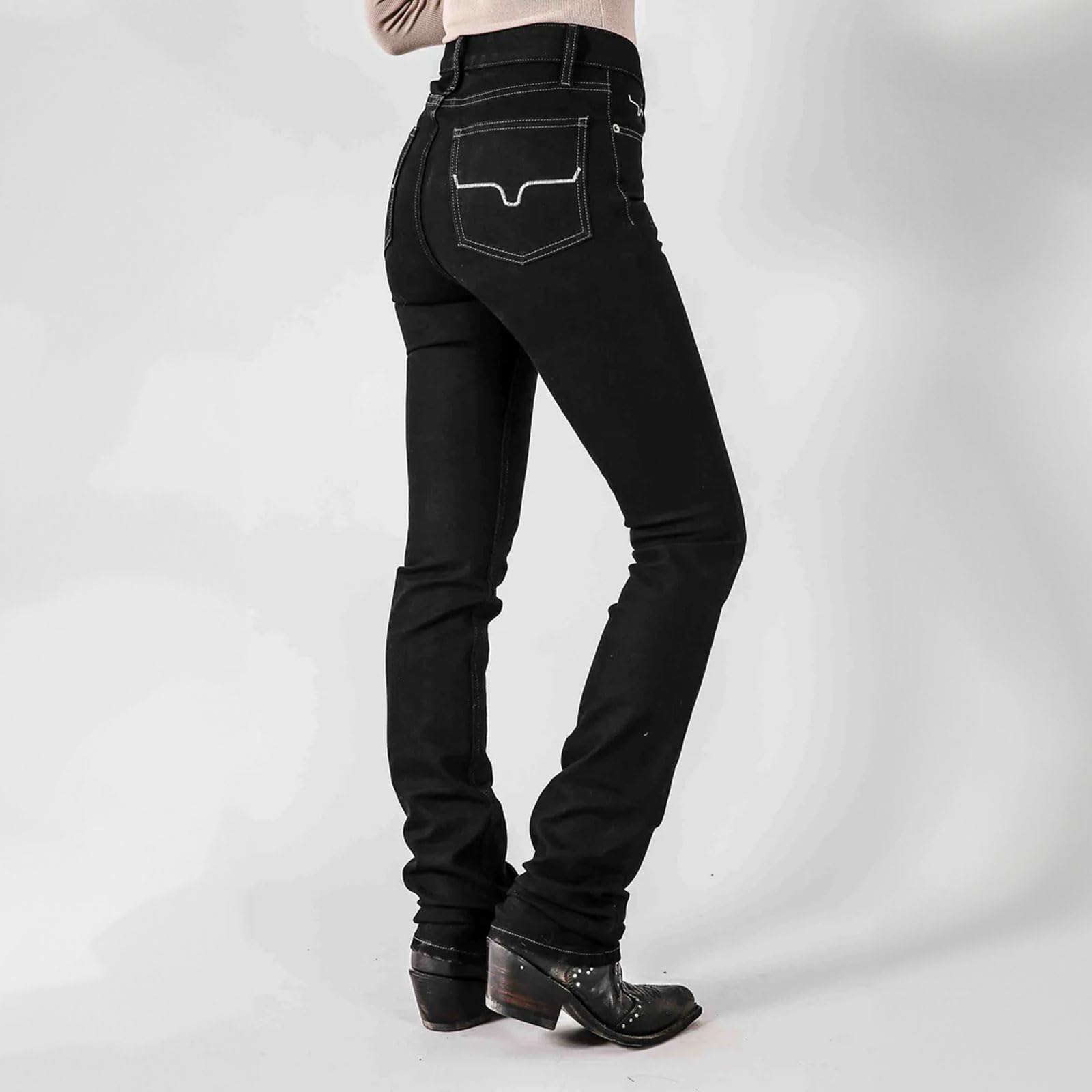 Kimes Ranch Women's Sarah High Rise Bootcut Jeans - Slim Fit, Durable Tri-Blend Denim in Black | Perfect for Western Style, Casual Wear & Everyday Comfort