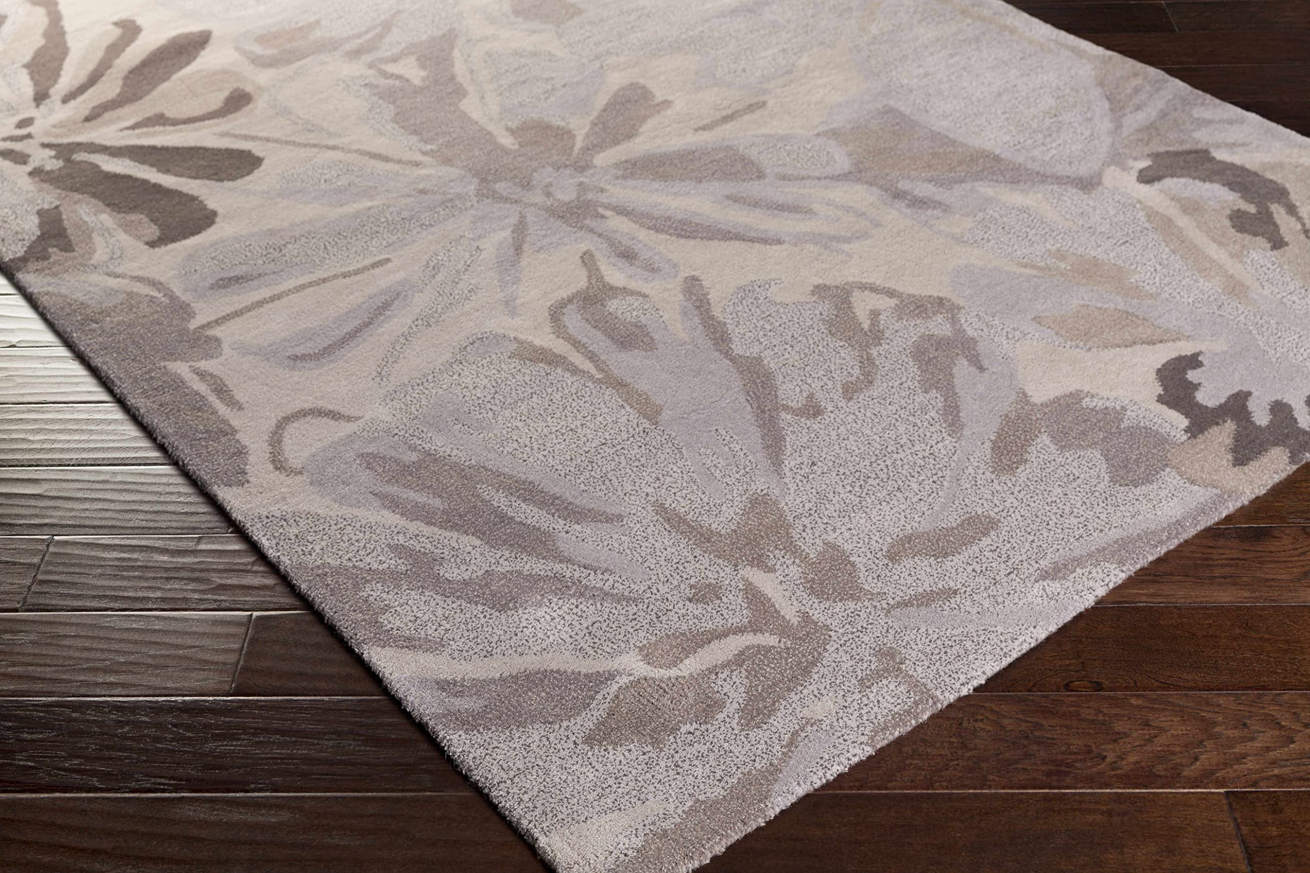 Hauteloom Ilfeld Wool Area Rug 9' x 12' - Soft Transitional Gray & Brown Handmade Rug for Living Room, Bedroom - Perfect for Cozy Home Decor & High Traffic Areas