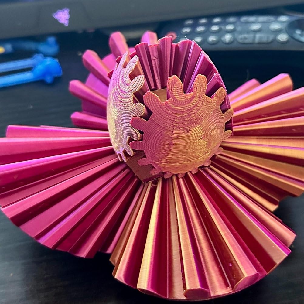 2024 GearSphere - 3D Printed Whirling Wonder Fidget Gear Ball | Stress Relief & Sensory Toy for Autism, ADHD, Anxiety | Perfect Desk Toy for Office, School & Home Use (1pc)