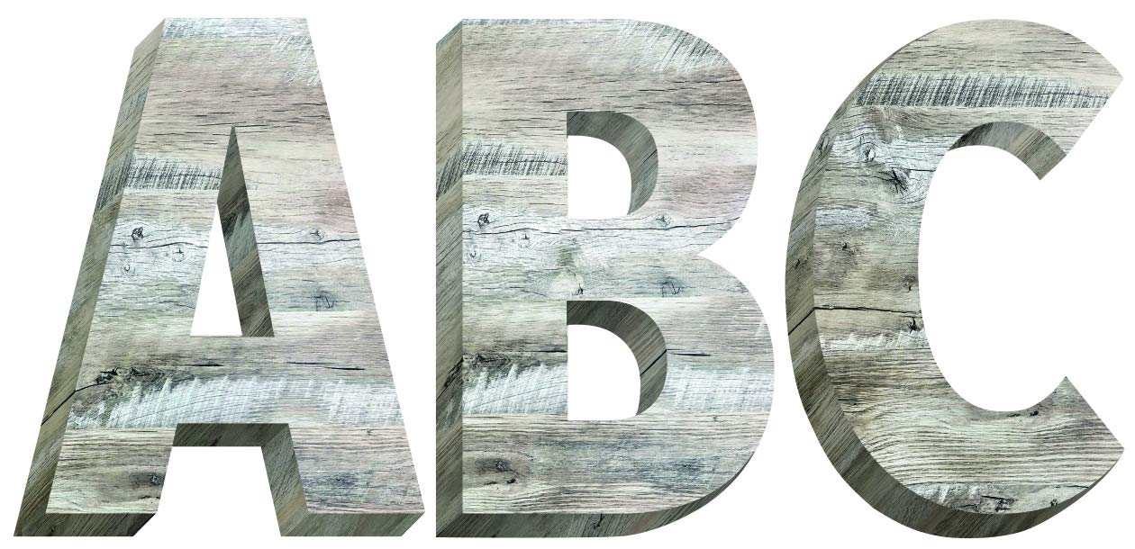 Creative Teaching Press Rustic Wood 2 Inch Uppercase Letter Stickers (8752) - Perfect for Classroom Decor, Scrapbooking & DIY Crafts