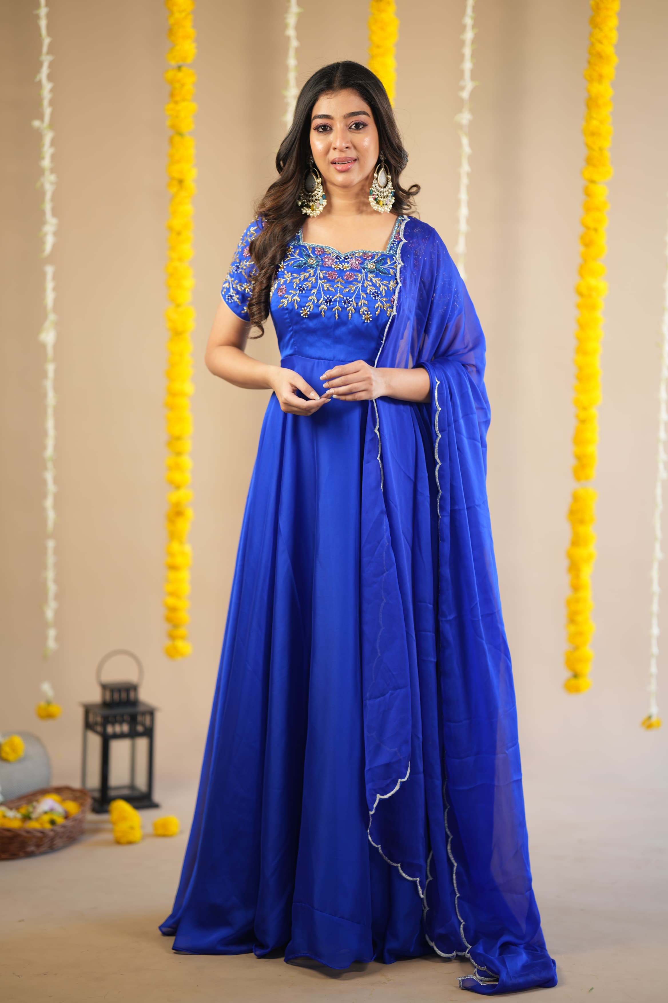 DD631 Nethra Premium Designer Anarkali Dress - Elegant Indian Party Wear for Women, Perfect for Weddings, Festivals & Special Occasions