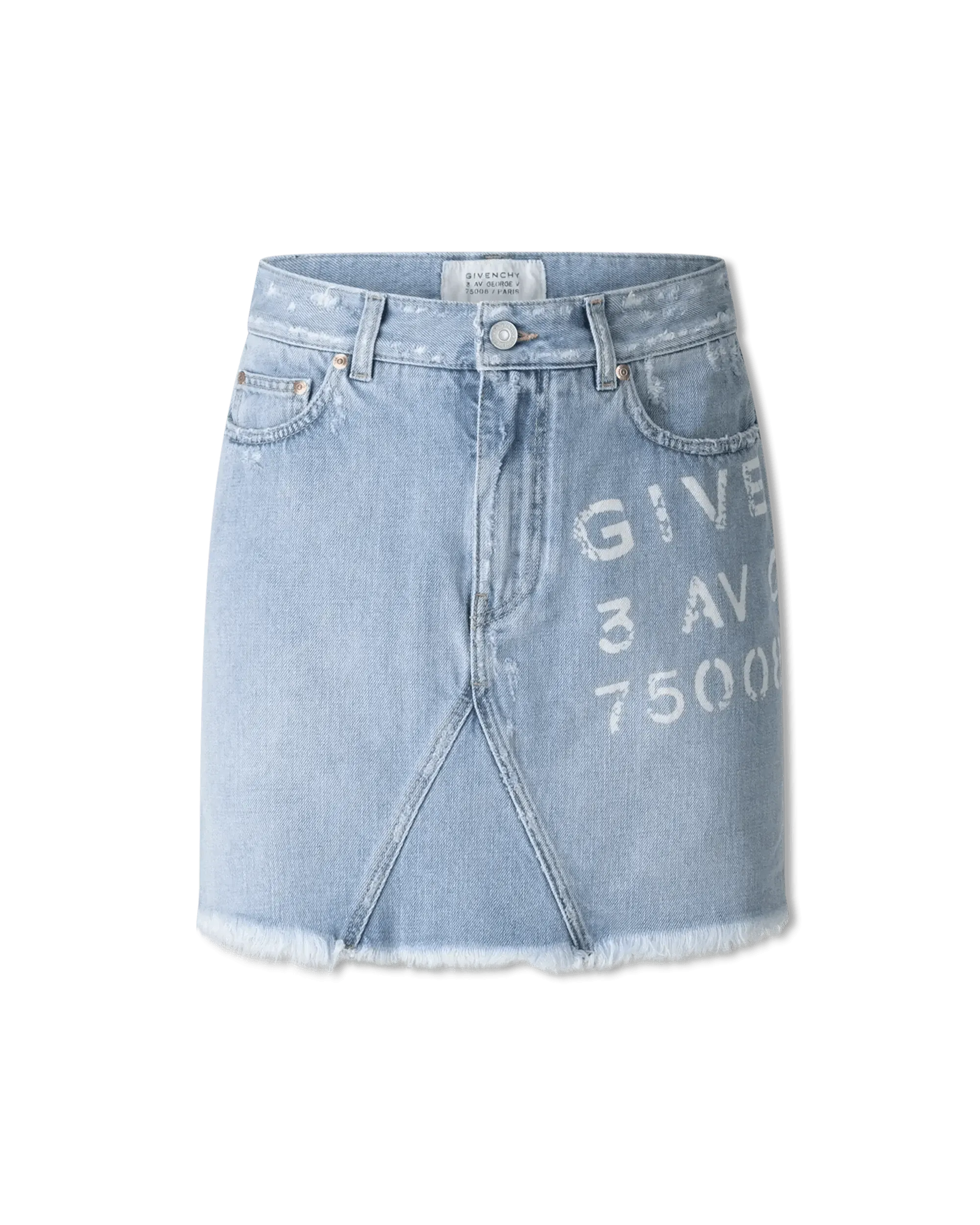 Stylish Denim Mini Skirt with Embroidered Logo - Trendy High Waisted Stretch Short Denim Skirt for Women - Perfect for Casual Outfits, Parties & Summer Fashion