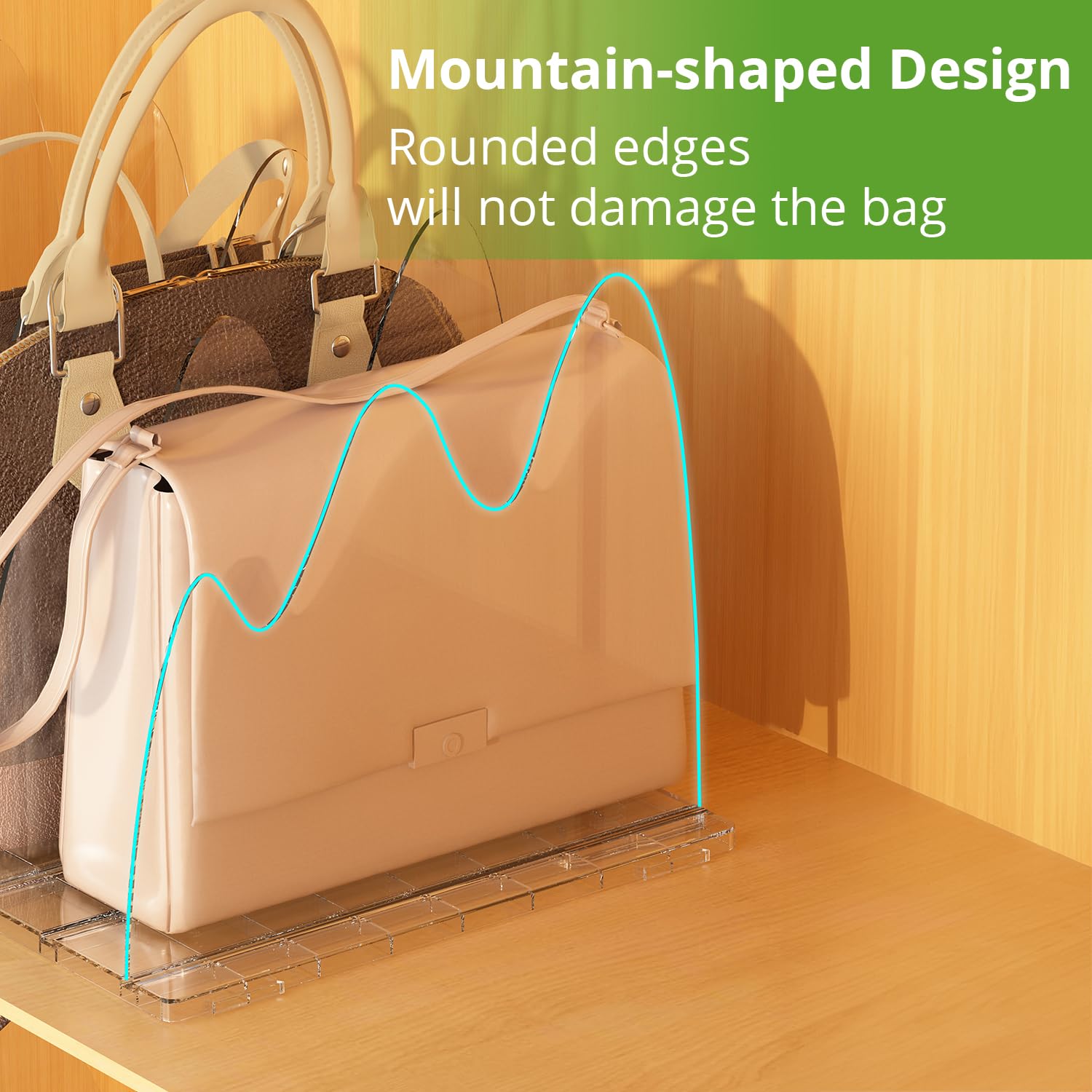 ANTOWIN 8-Piece Adjustable Purse Organizers for Closet - Handbag Storage & Shelf Dividers | Perfect for Closet Organization, Bag Display & Space Saving