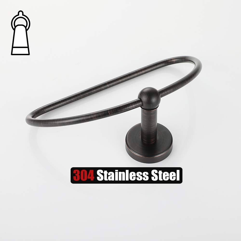 Oil Rubbed Bronze Towel Ring Holder - 7