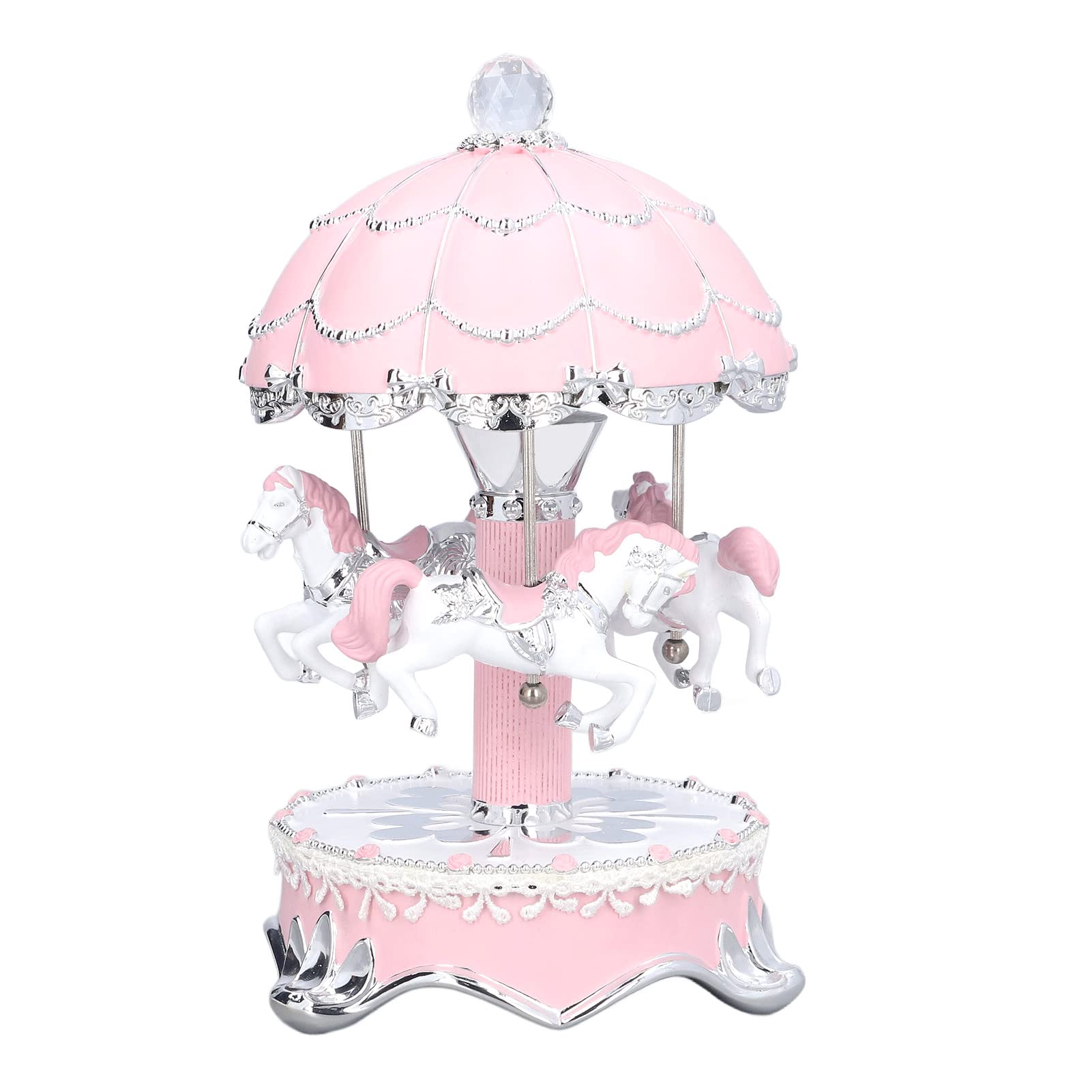 Tgoon Retro Carousel Music Box with Color Changing Lights - Perfect Gift for Birthday, Wedding & Home Decor (Vintage Style Musical Jewelry Box)