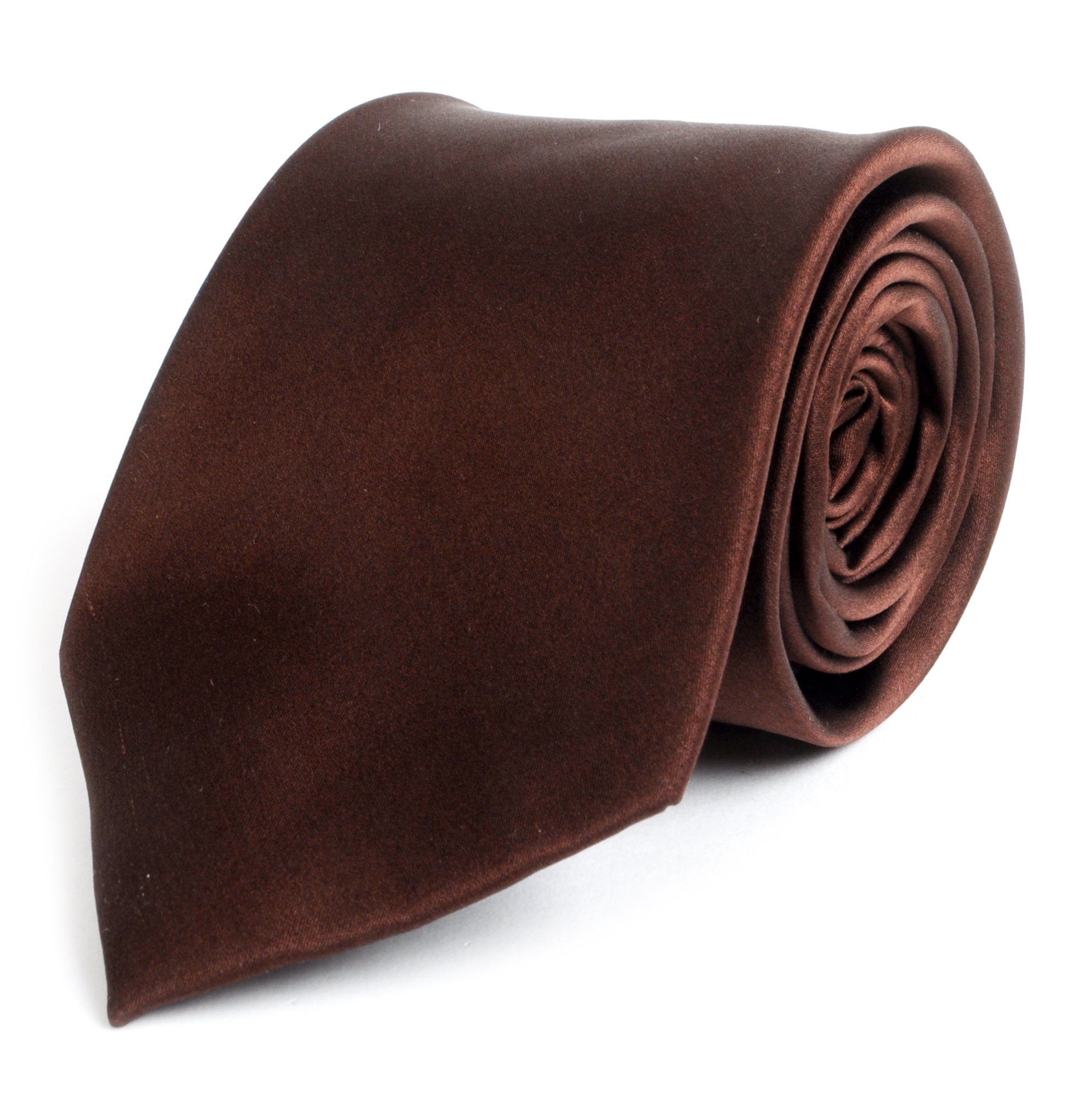Premium Pure Solid Satin Silk Tie for Men - Classic Plain Necktie for Business, Weddings & Formal Occasions