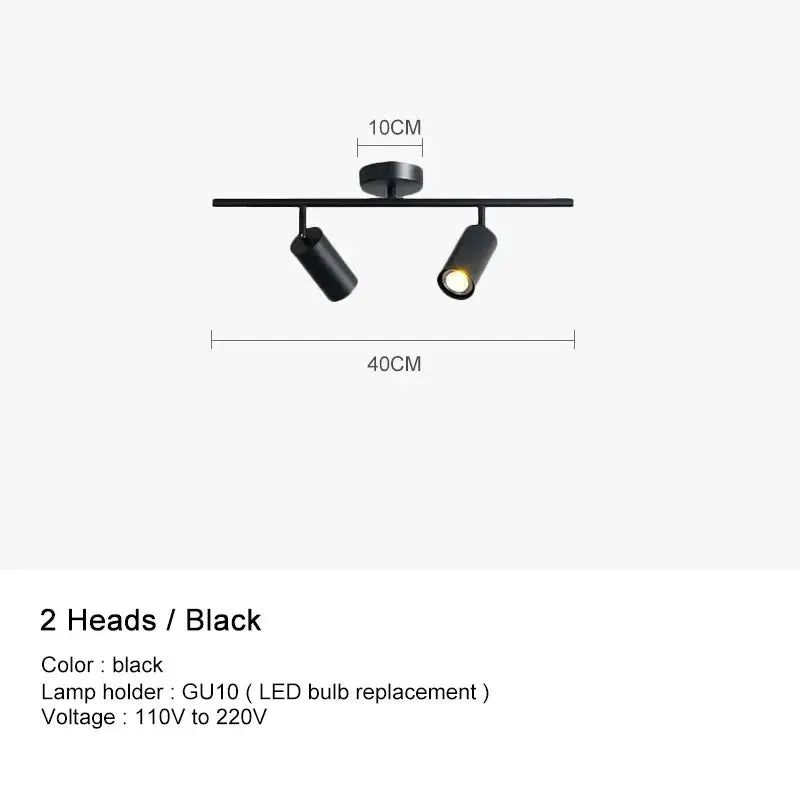 Surface Mounted Minimalist Modern Track LED Lighting - Energy Efficient Dimmable Lights for Home, Office, and Retail Spaces