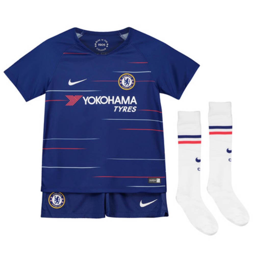 Nike Chelsea FC 2018-2019 Home Jersey Baby Kit - Official Soccer Uniform for Toddlers & Infants - Perfect for Matchdays, Birthday Gifts & Fan Photos