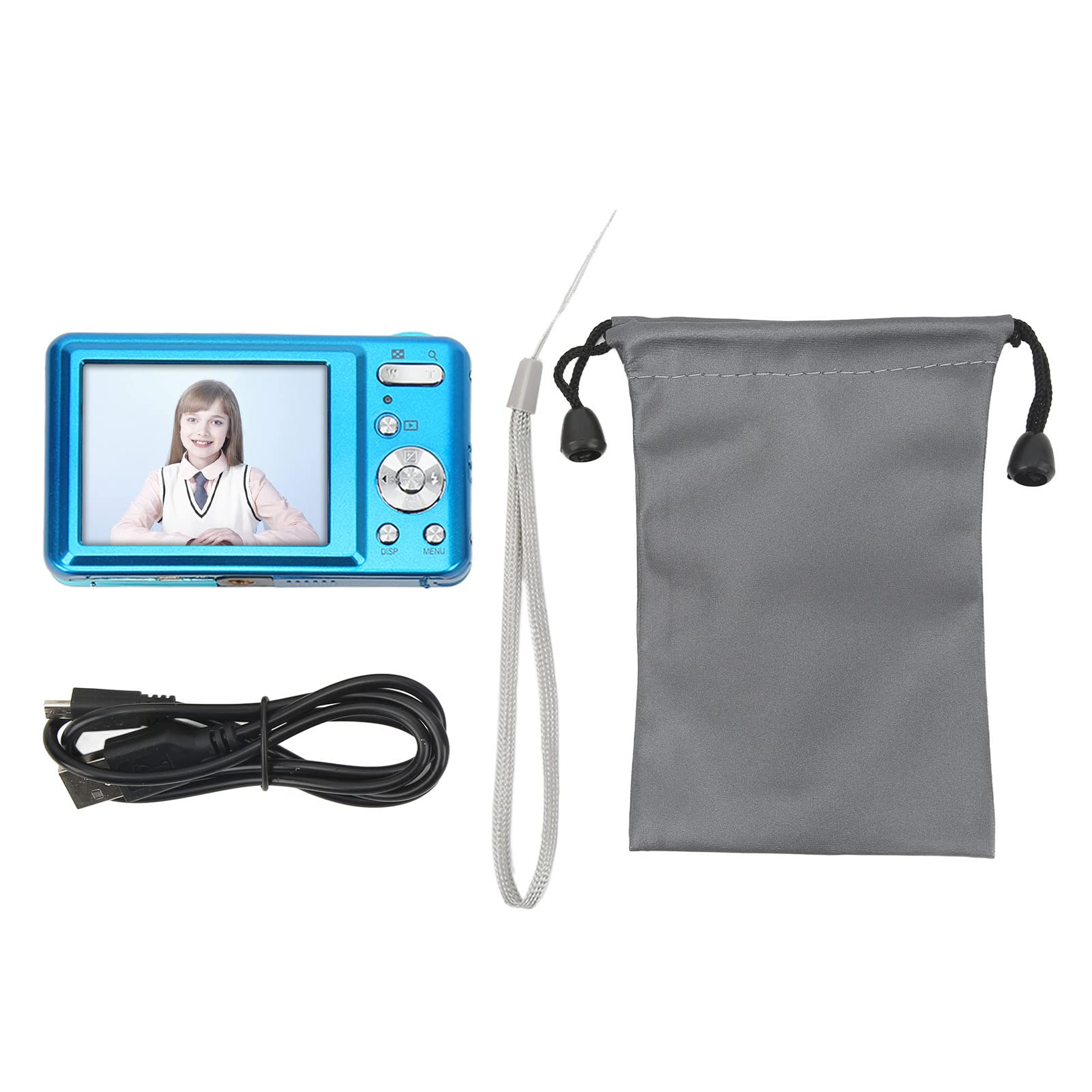 48MP HD Mini Digital Camera with 2.7in Screen & 8x Zoom - Compact Travel Camera for Kids, Beginners - Perfect for Outdoor Adventures, Birthday Gifts & Photography Learning (Blue)