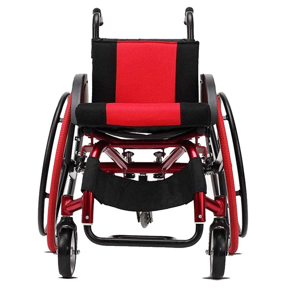 Lightweight Aluminum Folding Wheelchair - Self-Propelled with Large All-Terrain Wheels for Outdoor Mobility | Portable Travel & Daily Use Aid