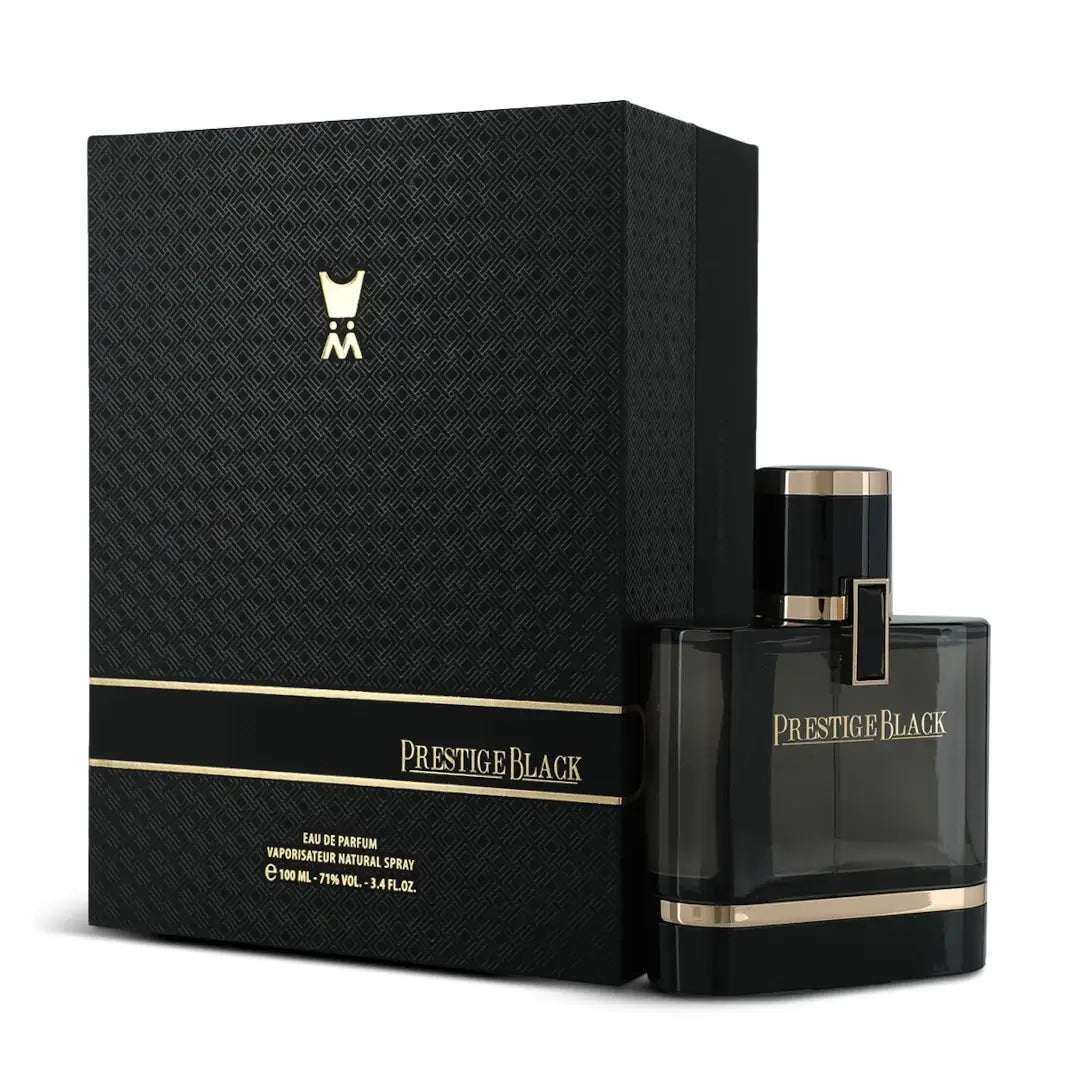 Prestige Black Eau de Parfum 100ml for Men - Luxury Long Lasting Fragrance for Date Night, Office & Special Occasions