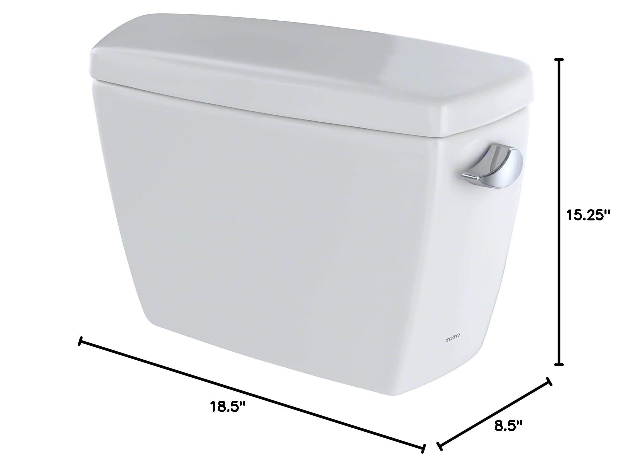 TOTO ST743SR#11 Drake Right Hand Toilet Tank with G-Max Flushing System in Colonial White - Perfect for Bathroom Renovations & Water-Efficient Upgrades