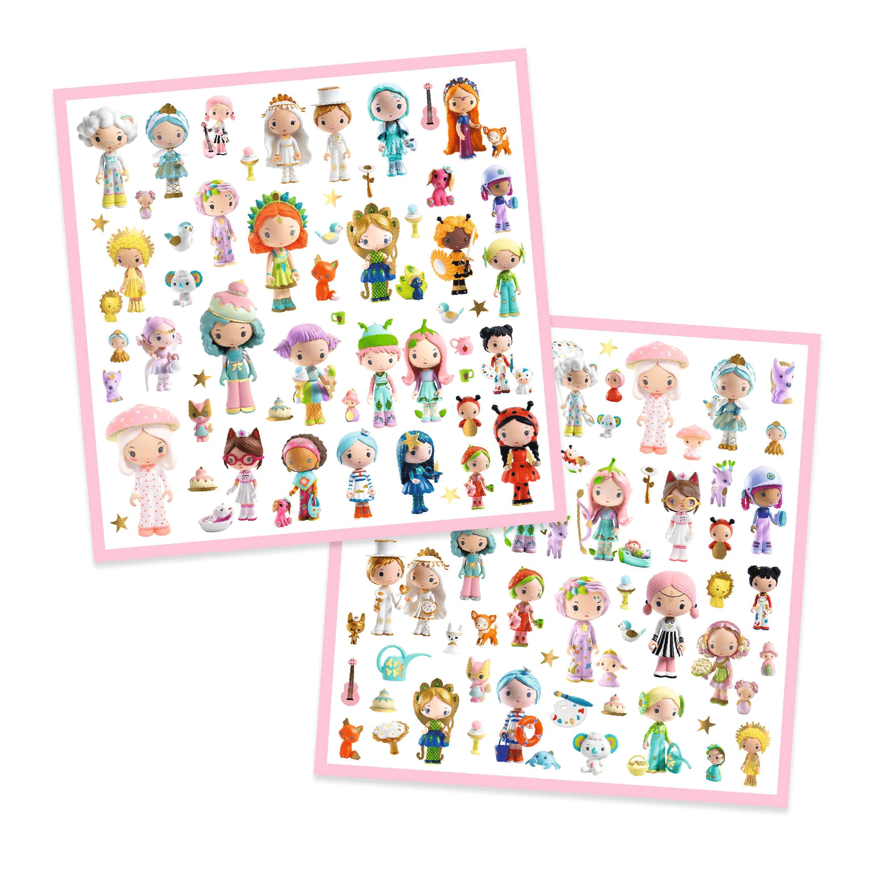 DJECO The Tinyly's Little World Stickers - Creative Kids Art Supplies for Scrapbooking, Journaling & DIY Crafts