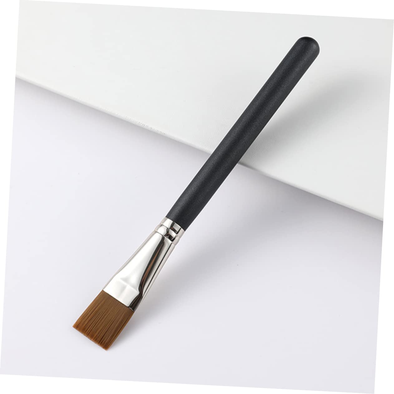 Beatifufu 2 Pack Ergonomic Face Mask Brush - Soft Flat Head Makeup Brush for Foundation & Liquid Cosmetics | Travel Size, Hypoallergenic for Sensitive Skin | Perfect for Daily Makeup & On-the-Go Touch Ups