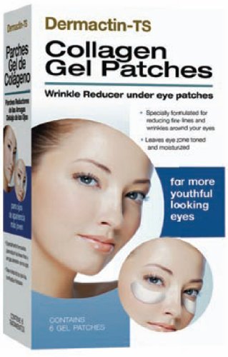 Dermactin Collagen Gel Patches - 36 Count (6 Packs of 6) for Wrinkles & Fine Lines | Anti-Aging Face Mask Treatment for Hydration & Firming | Perfect for Night Routine, Travel & Spa Days
