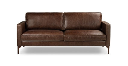 Premium Mateo Genuine Leather Sofa - Modern Luxury Living Room Furniture for Home & Office - Comfortable & Durable Leather Couch for Relaxing, Entertaining & Stylish Decor