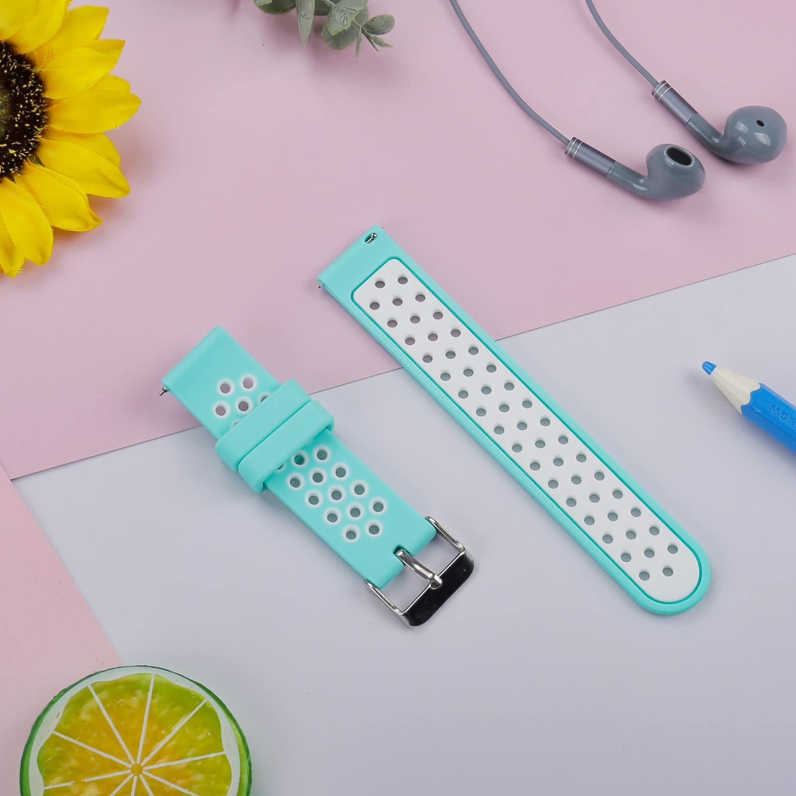 Universal 18mm 20mm 22mm 24mm Silicone Watch Band Replacement - Quick Release Rubber Strap for Men & Women - Perfect for Sports, Fitness & Everyday Wear